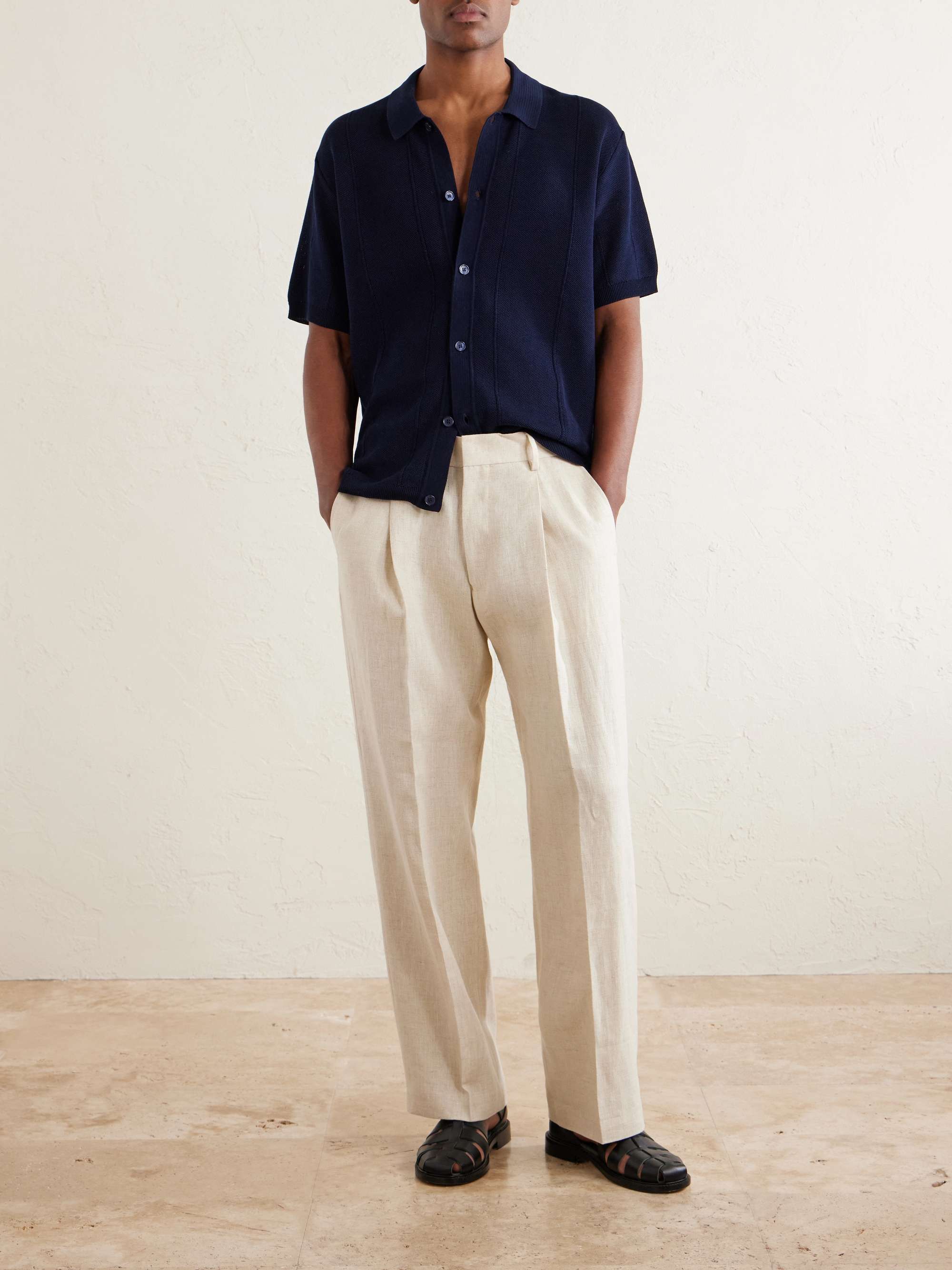 Tiernan Ribbed Cotton Polo Shirt view