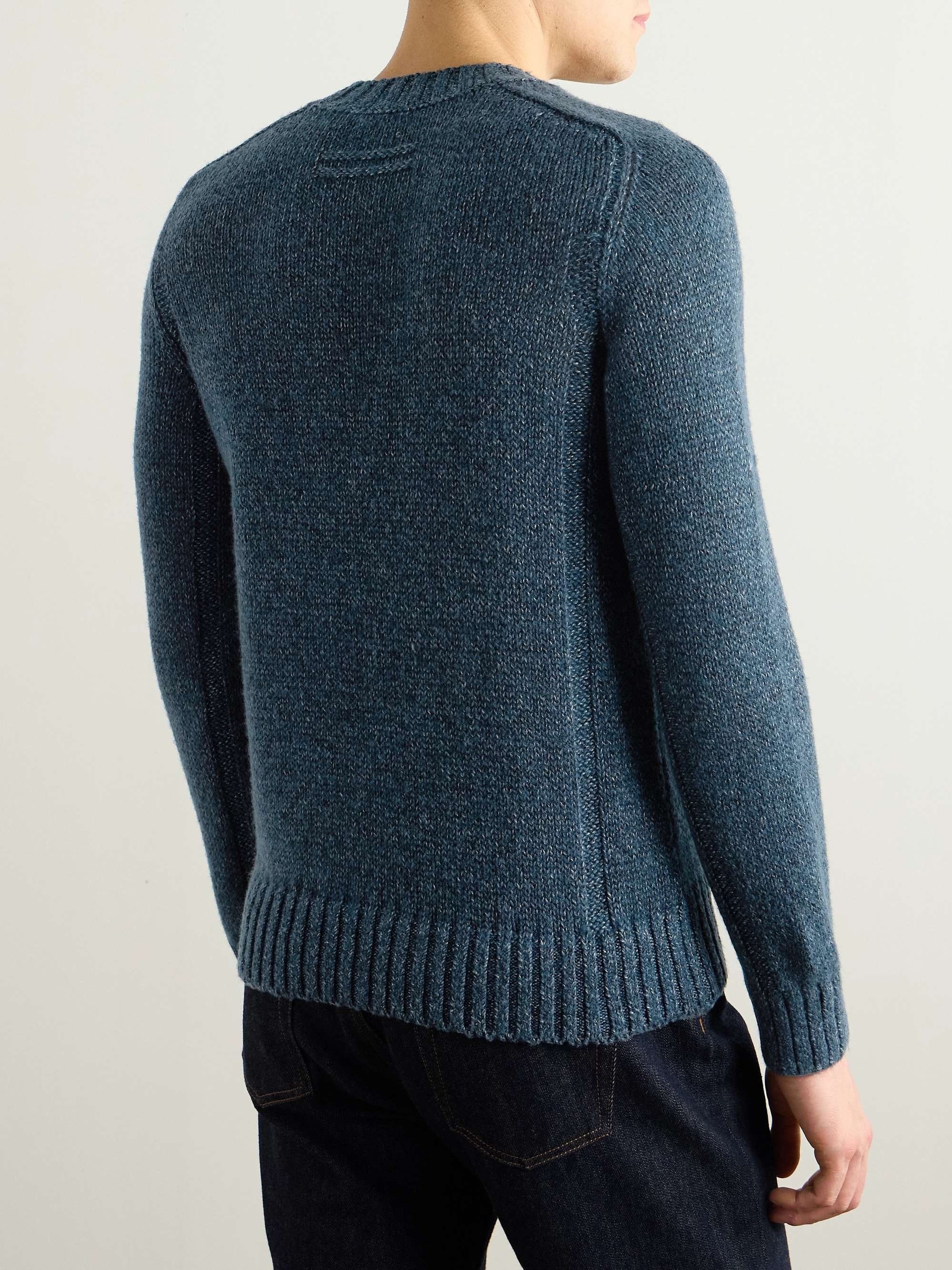 Cashmere, Linen and Cotton-Blend Sweater view
