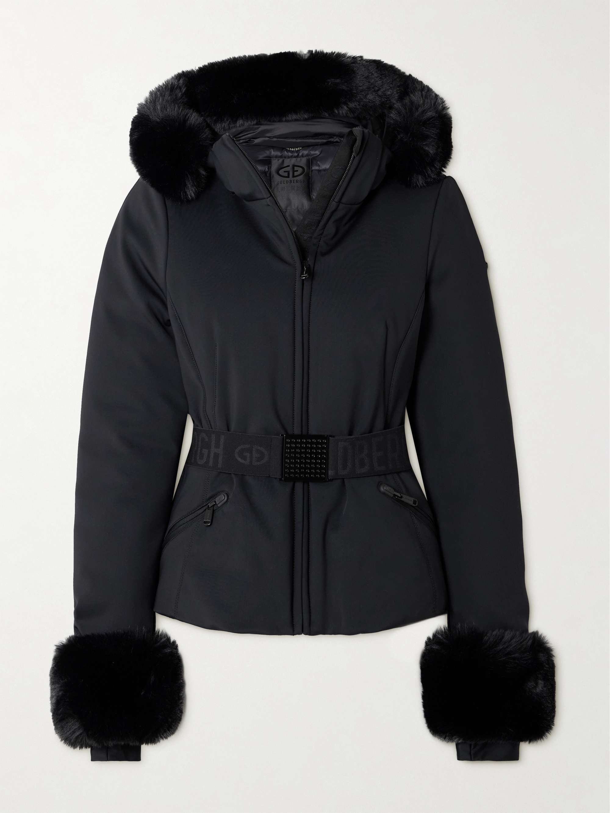 Giselle belted faux shearling-trimmed ski jacket hero visual