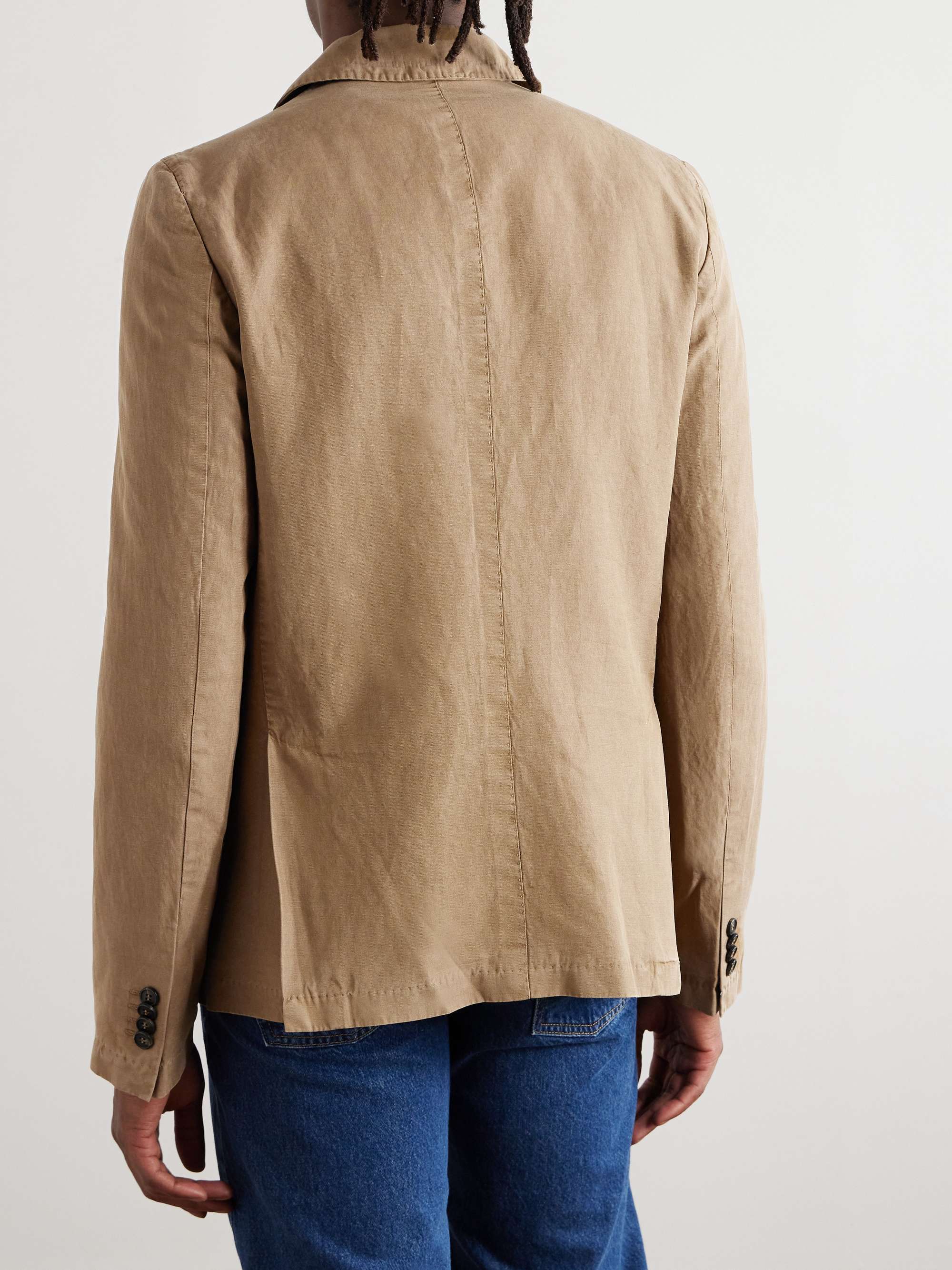 Nehemiah Garment-Dyed Lyocell, Linen and Cotton-Blend Suit Jacket view