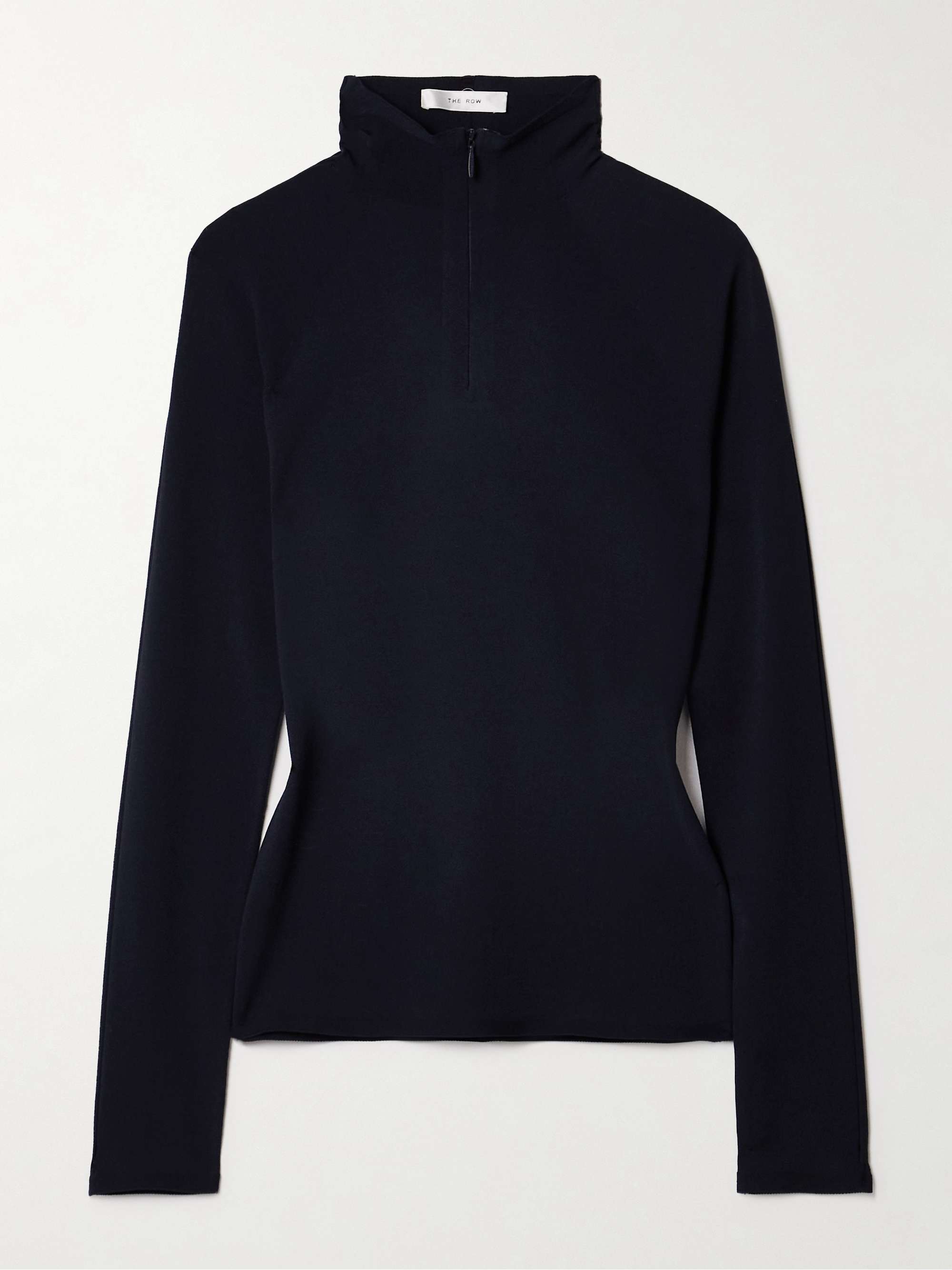 Patti stretch-jersey half-zip turtleneck top hero visual