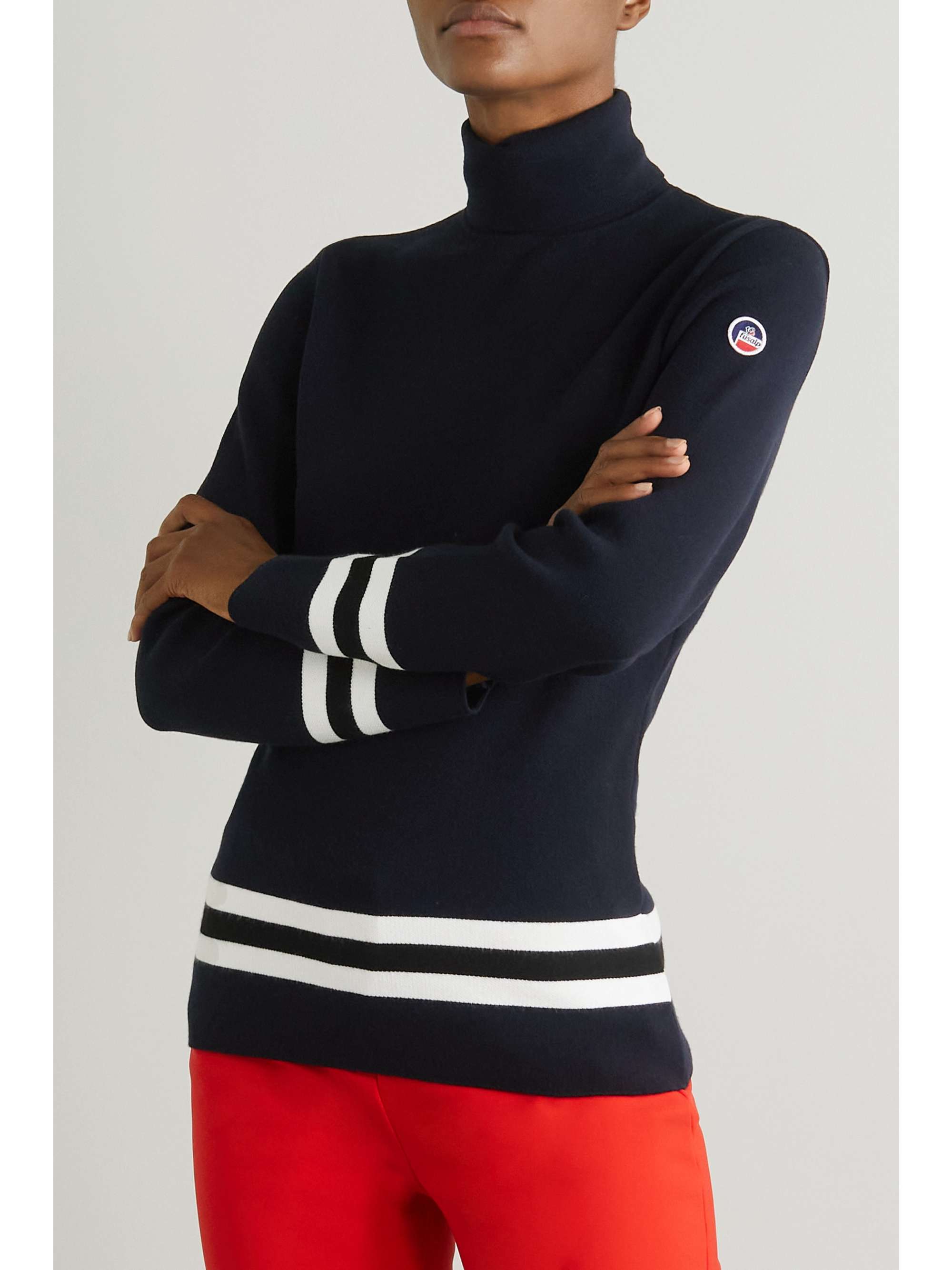 Judith striped knitted turtleneck sweater view