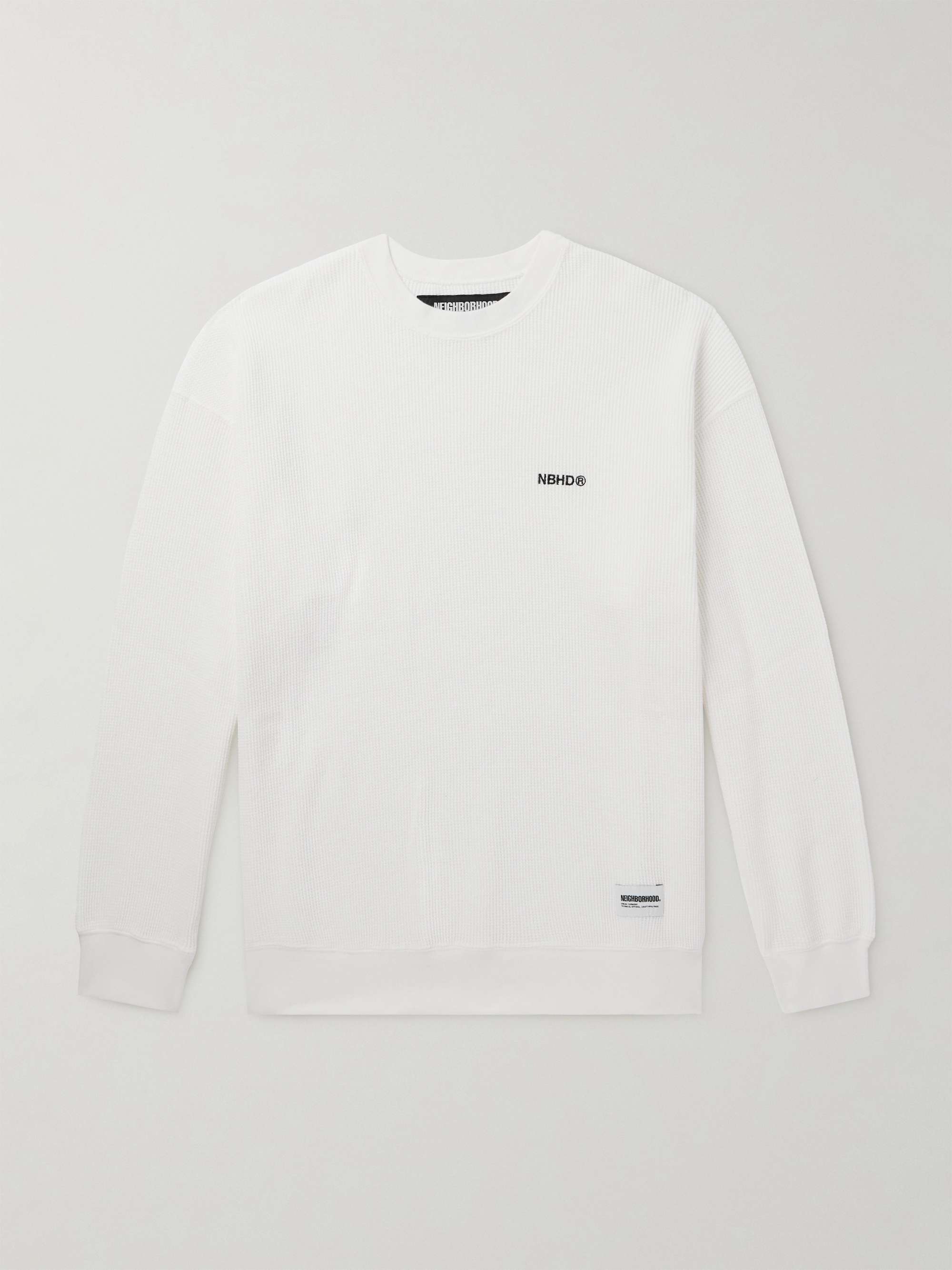Logo-Embroidered Appliquéd Waffle-Knit Cotton T-Shirt hero visual