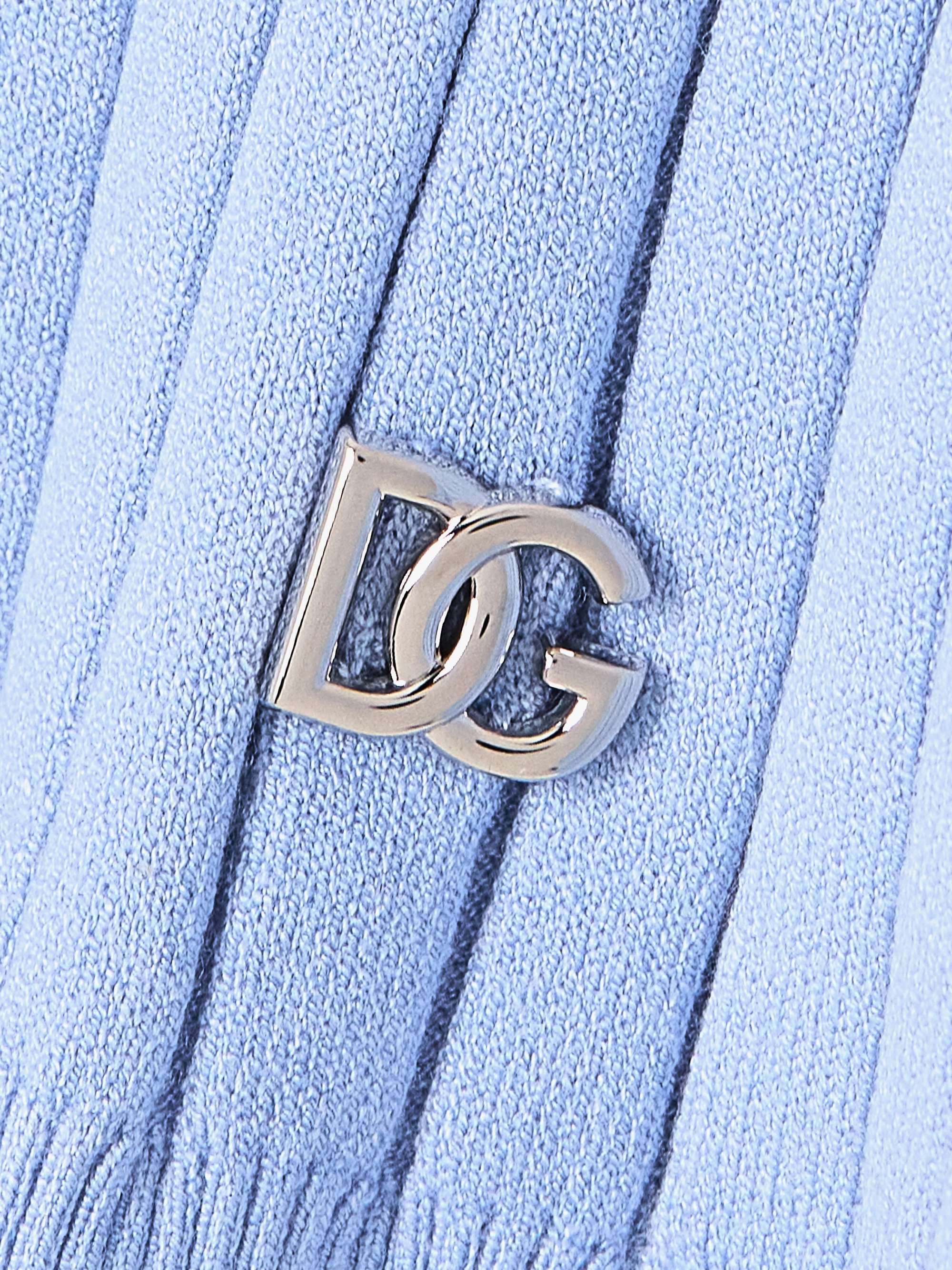 Embellished ribbed-knit polo shirt view