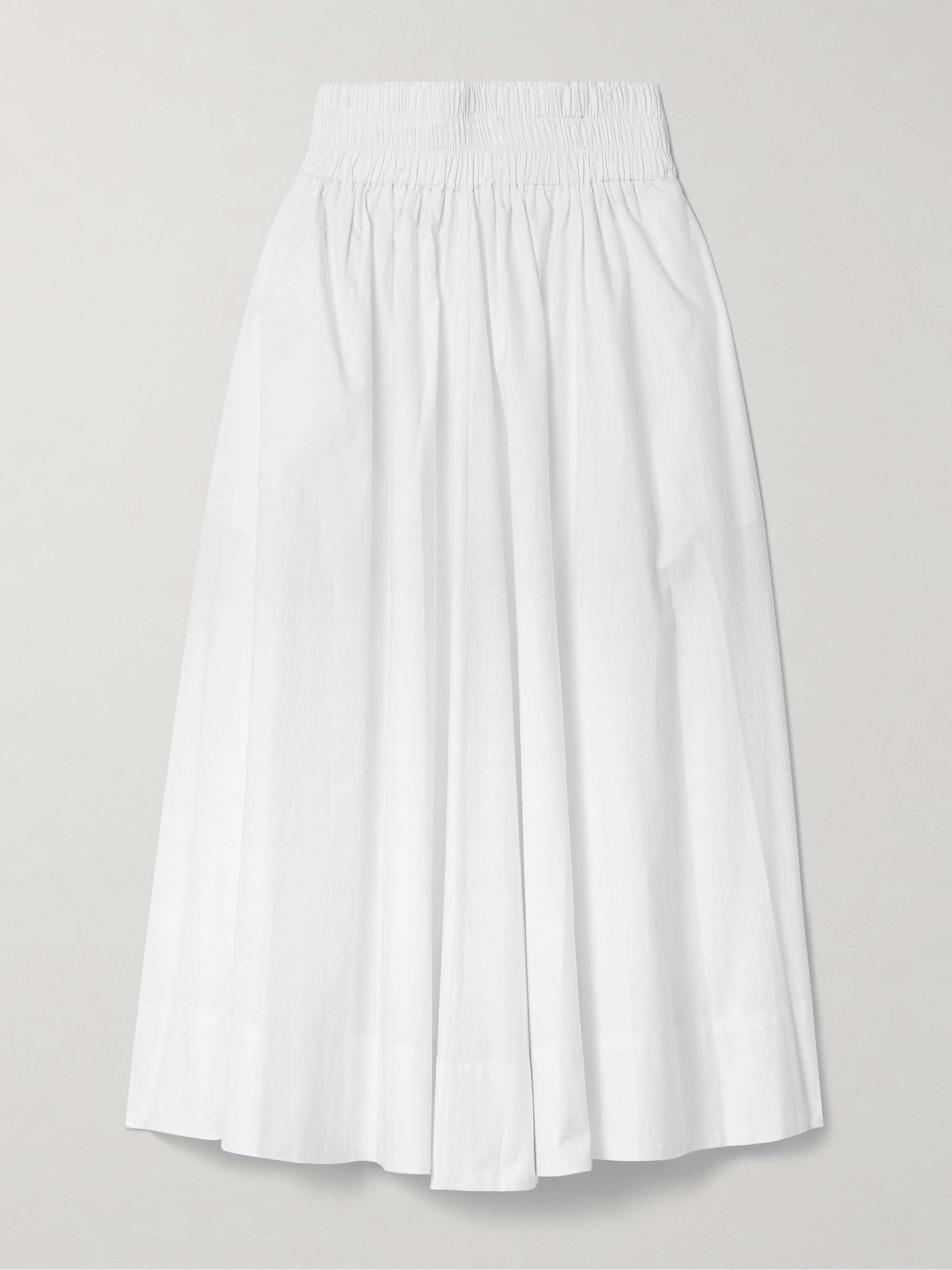 The Kyria pleated cotton-poplin midi skirt hero visual