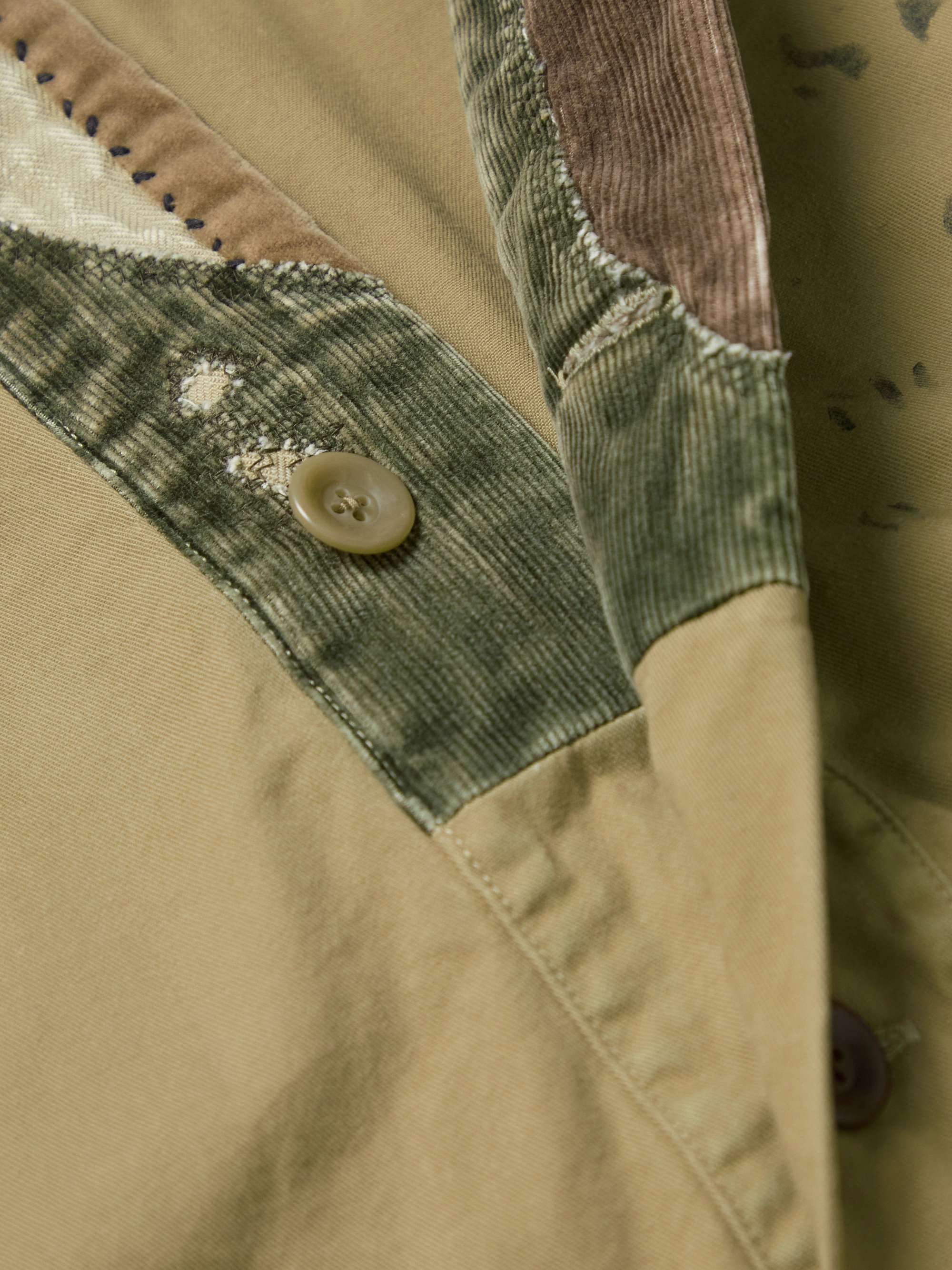 Tiger Juddbhan Corduroy-Trimmed Printed Cotton-Twill Shirt view