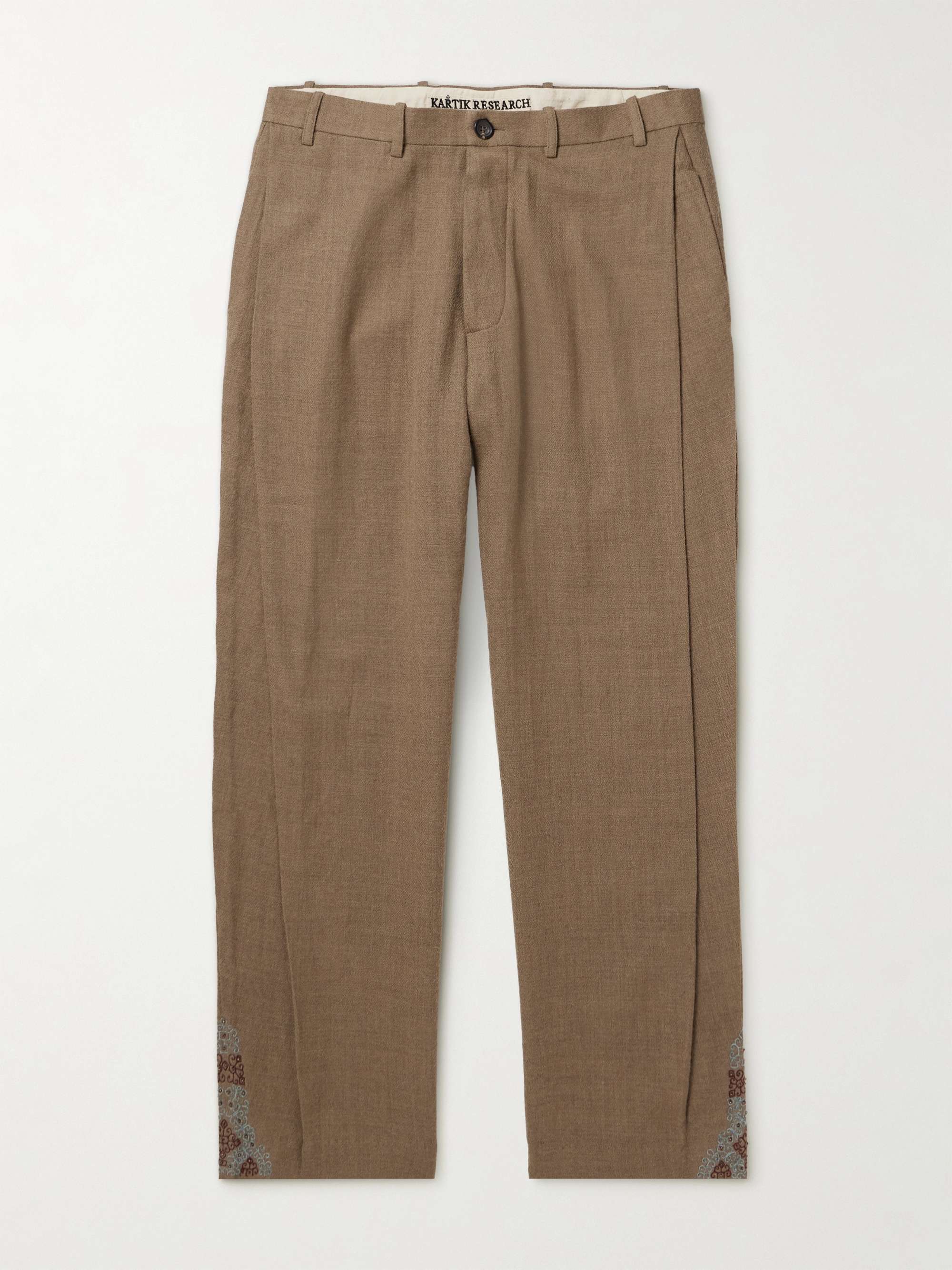 Straight-Leg Embellished Wool Trousers hero visual