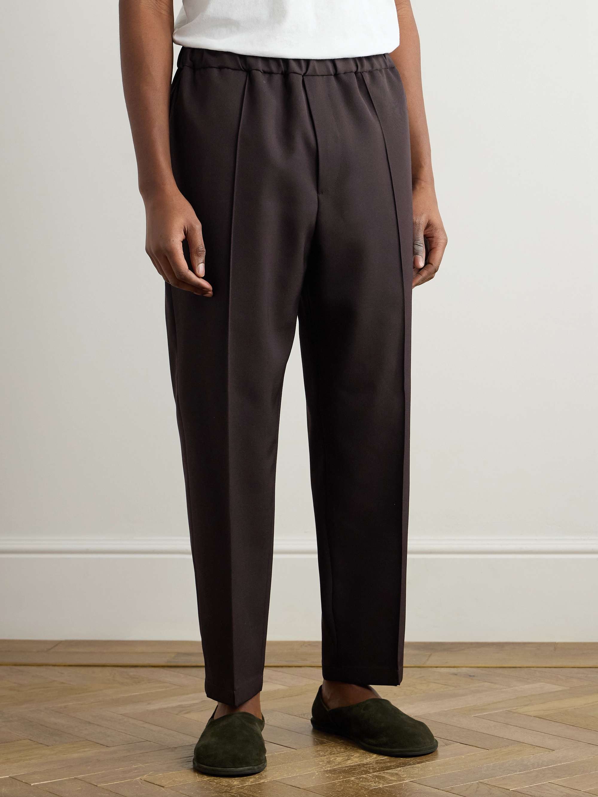 Tapered Cropped Gabardine Trousers view