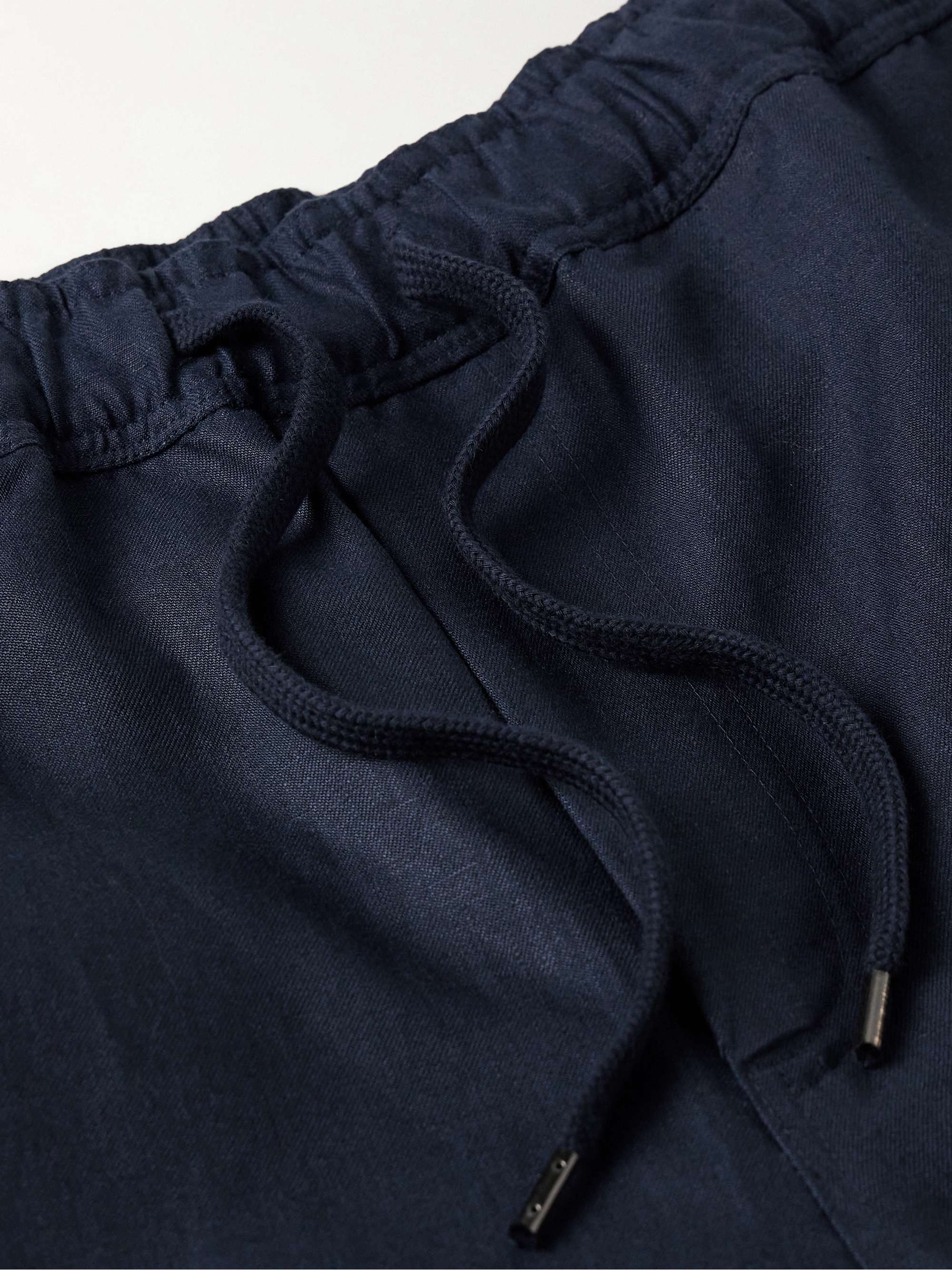 Sydney 2 Slim-Fit Linen Drawstring Trousers view