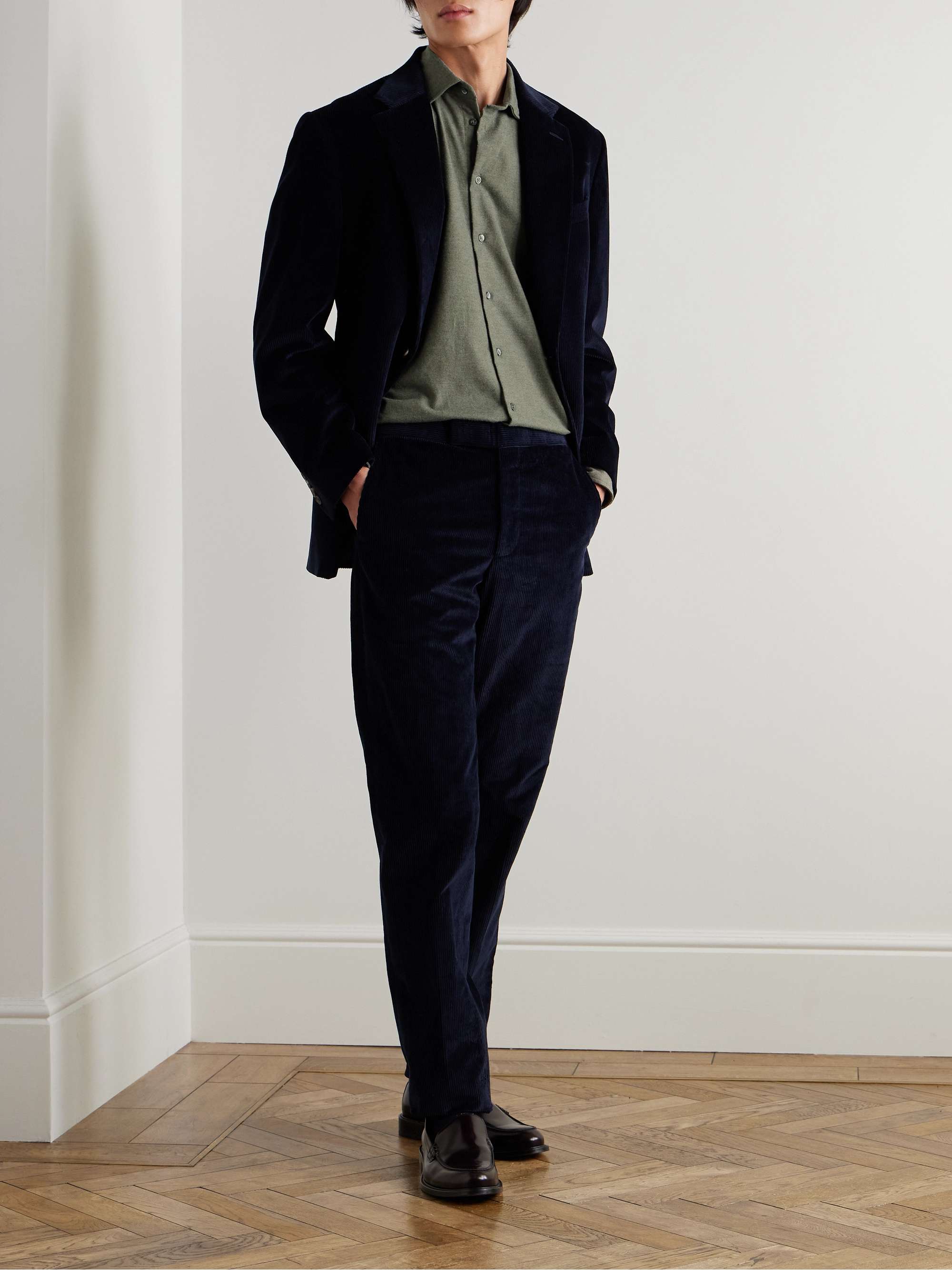 Cotton and Cashmere-Blend Flannel Shirt view