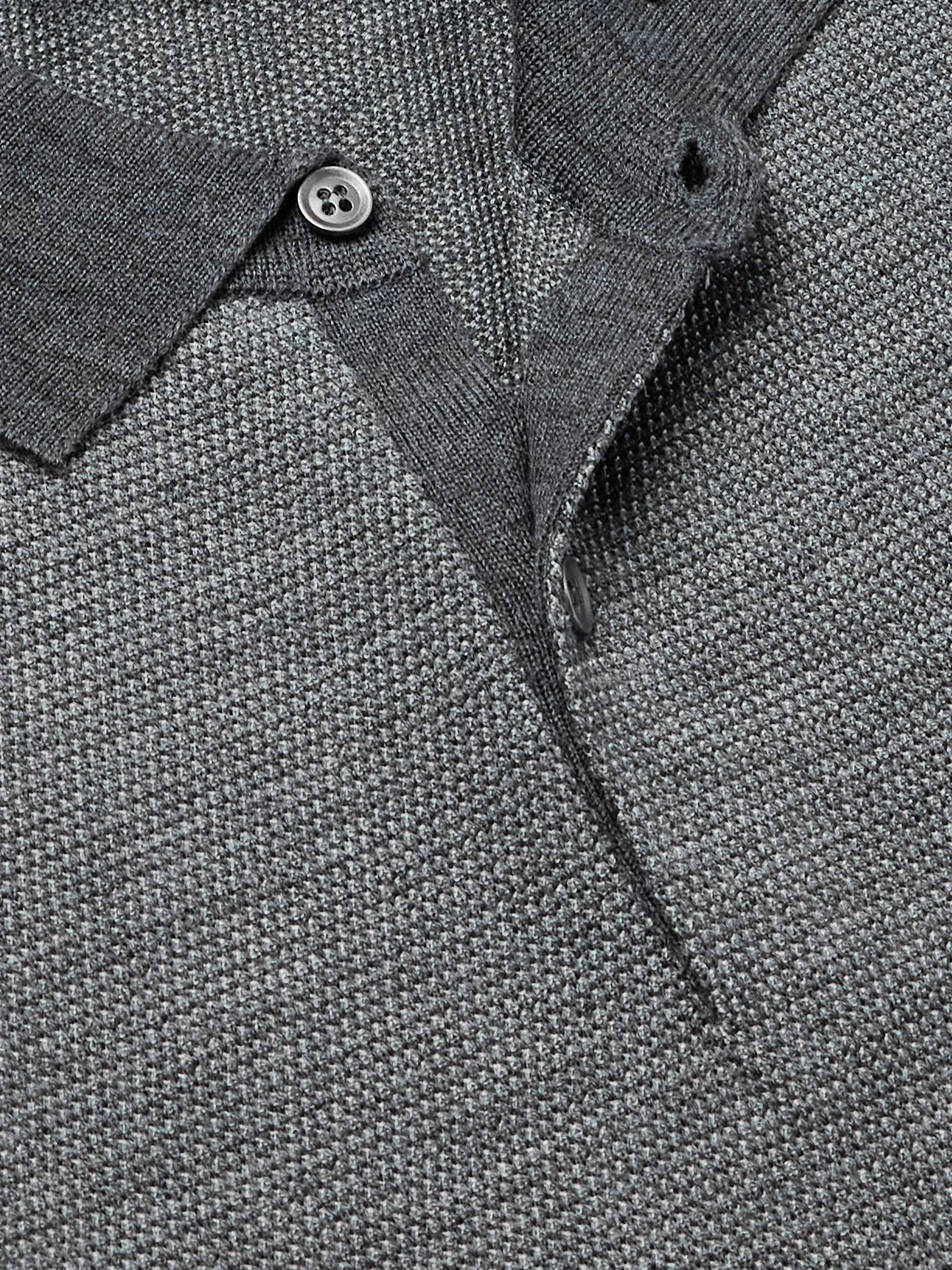14.Singular Slim-Fit Merino Wool-Piqué Polo Shirt view