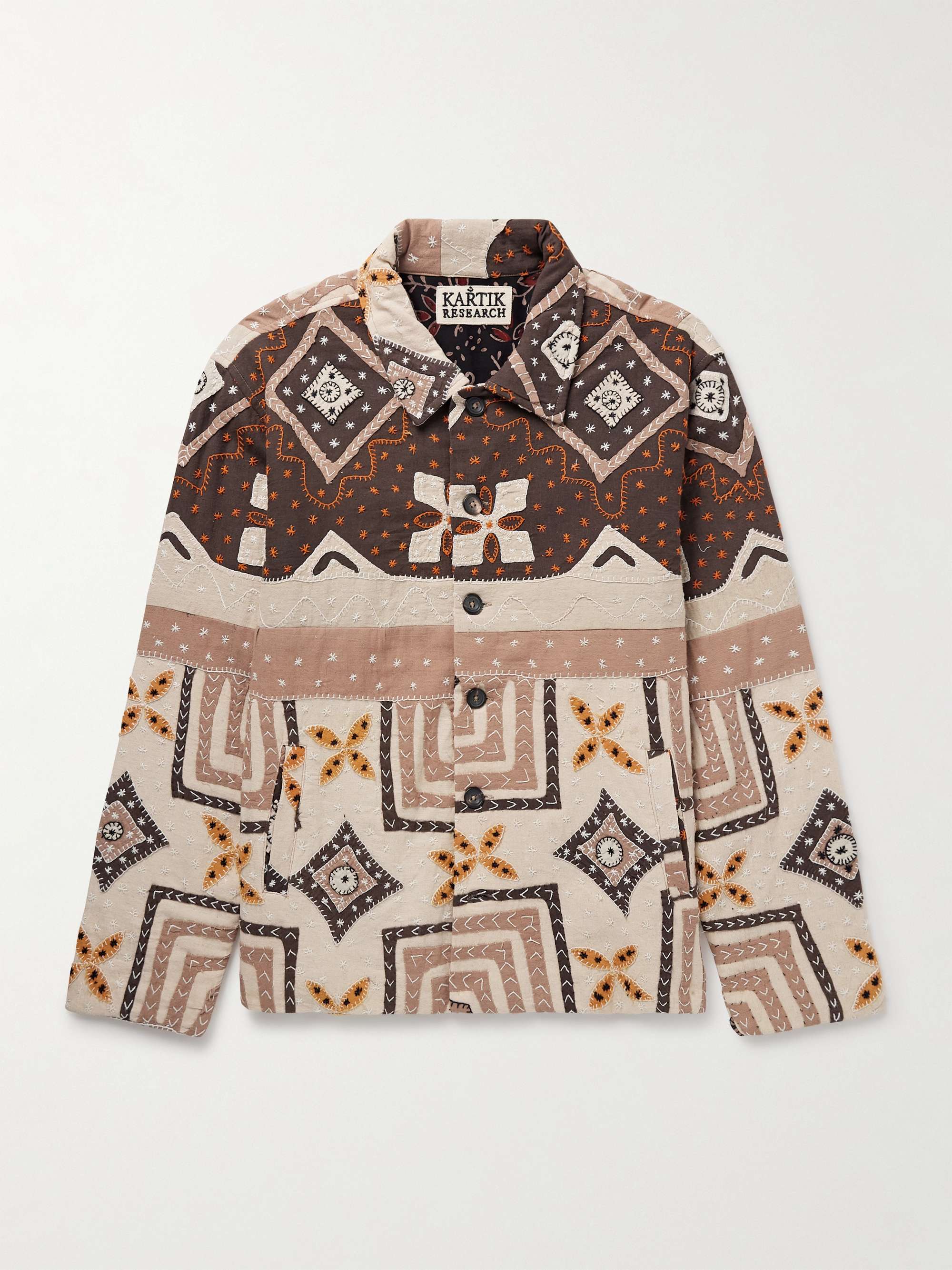 Embroidered Quilted Patchwork Cotton Jacket hero visual