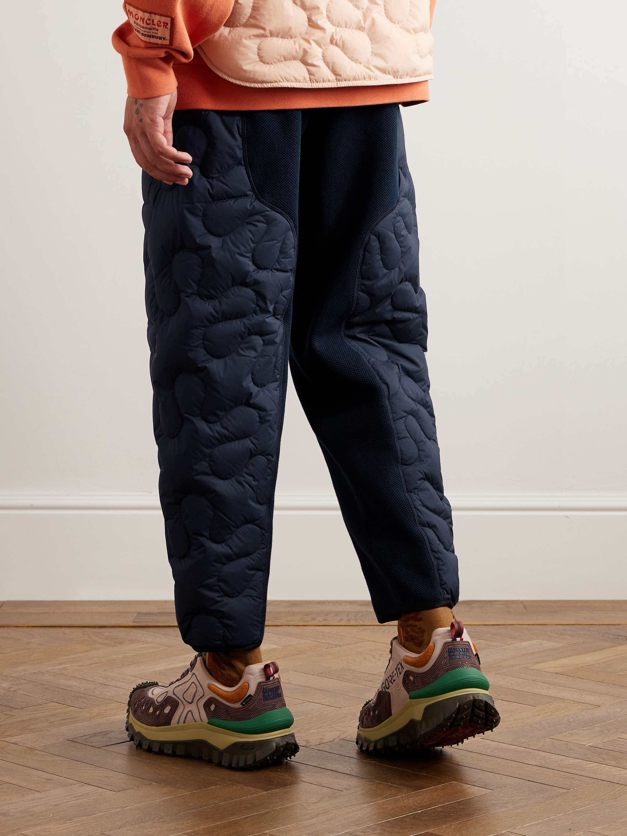 + Salehe Bembury Cropped Tapered Padded Shell and Cotton-Jersey Sweatpants view