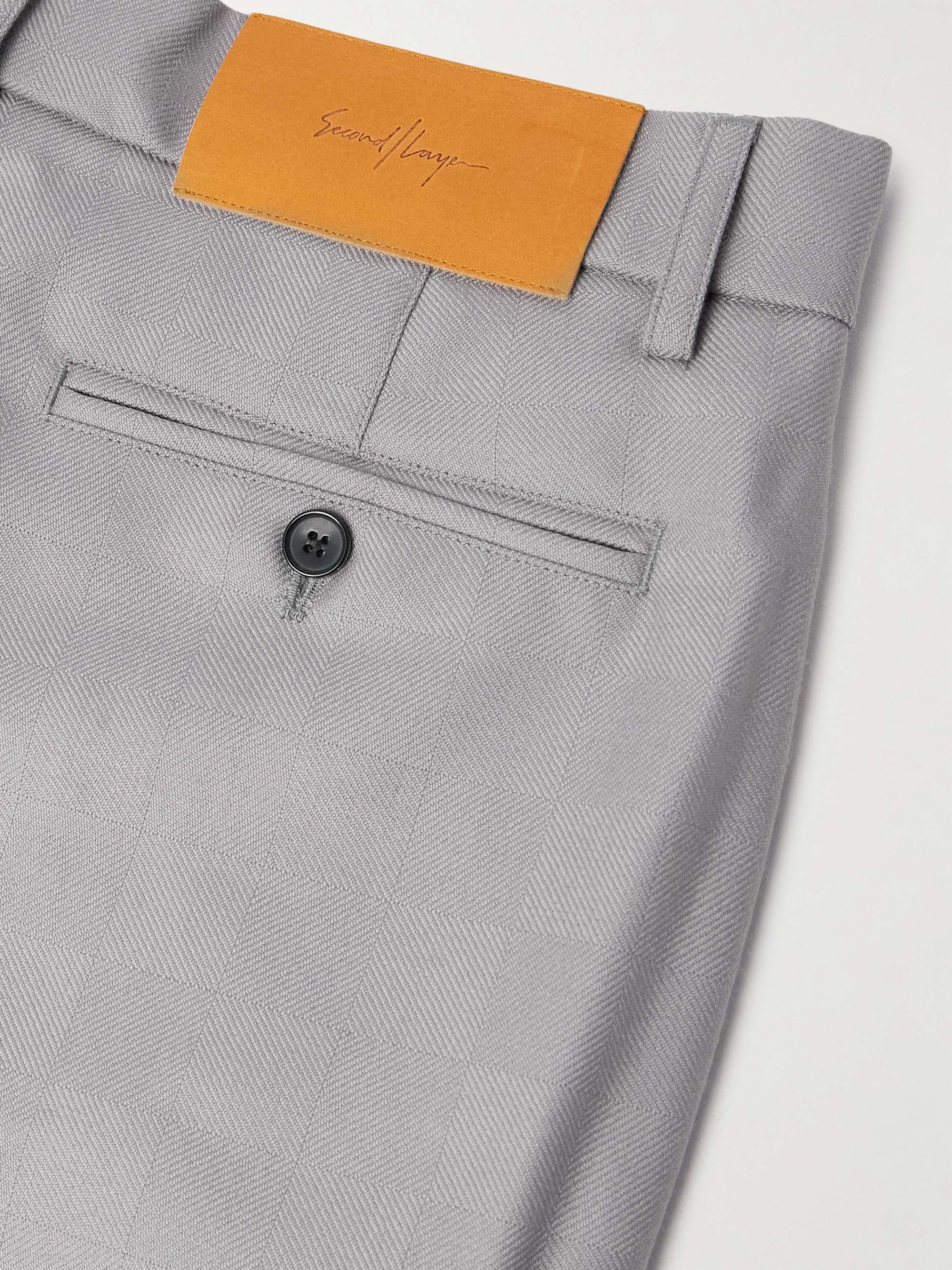 Primo Straight-Leg Checked Wool Trousers view
