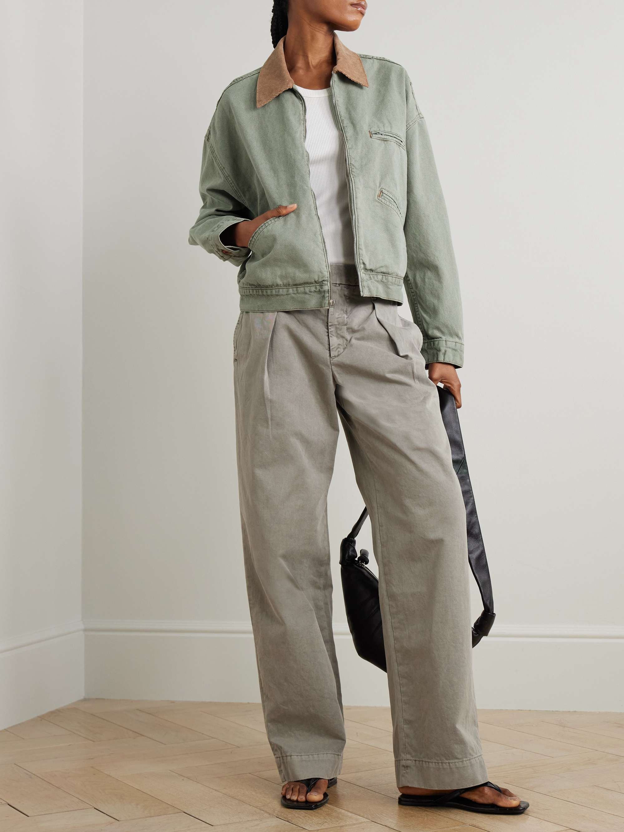 Camden Garage corduroy-trimmed cotton-canvas jacket view