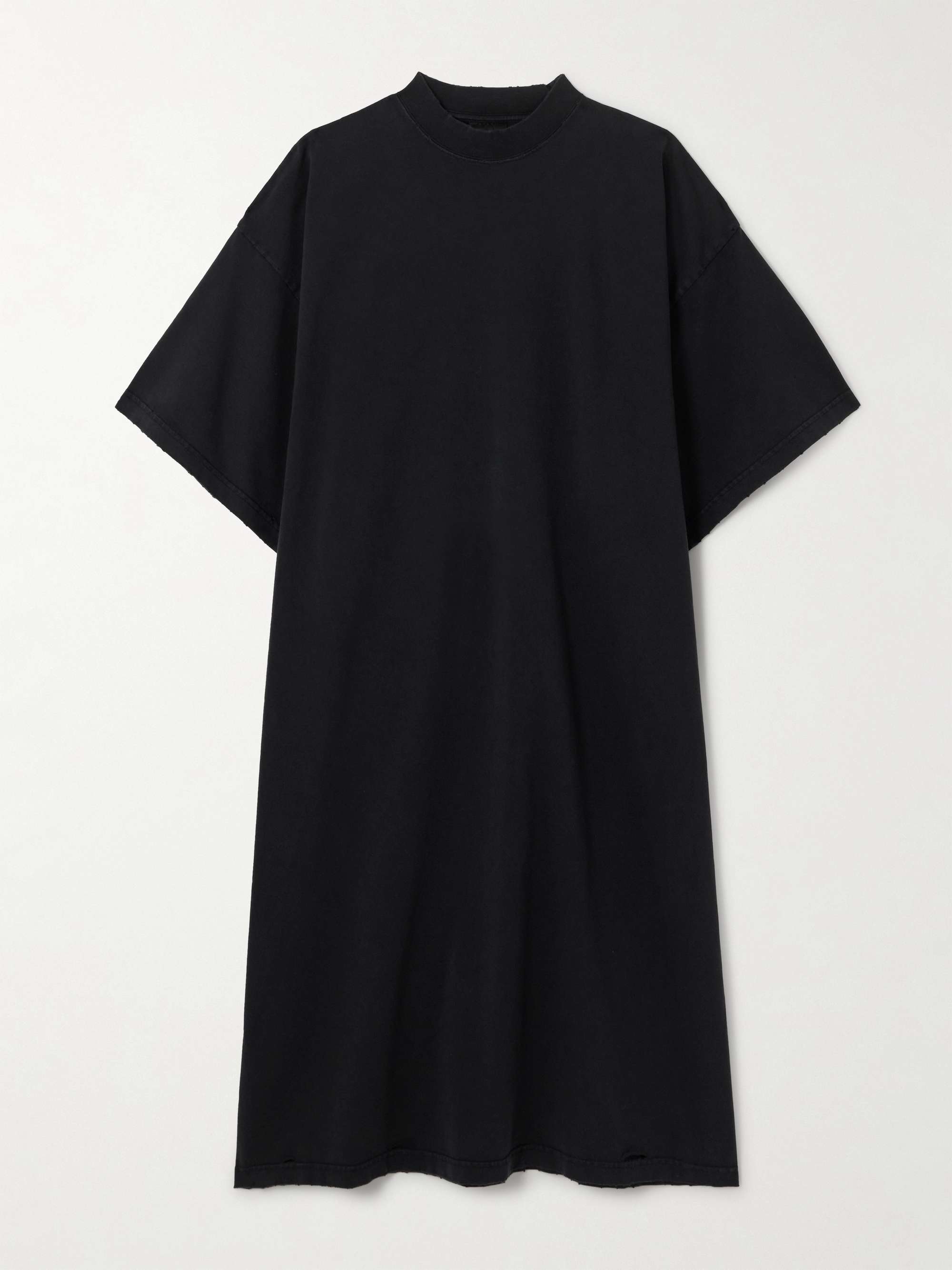 Oversized distressed printed cotton-jersey midi T-shirt dress hero visual