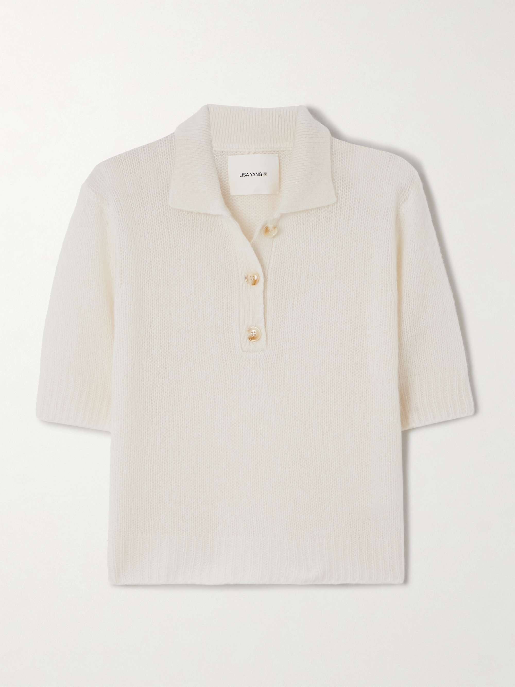 Masy cashmere and silk-blend polo shirt hero visual