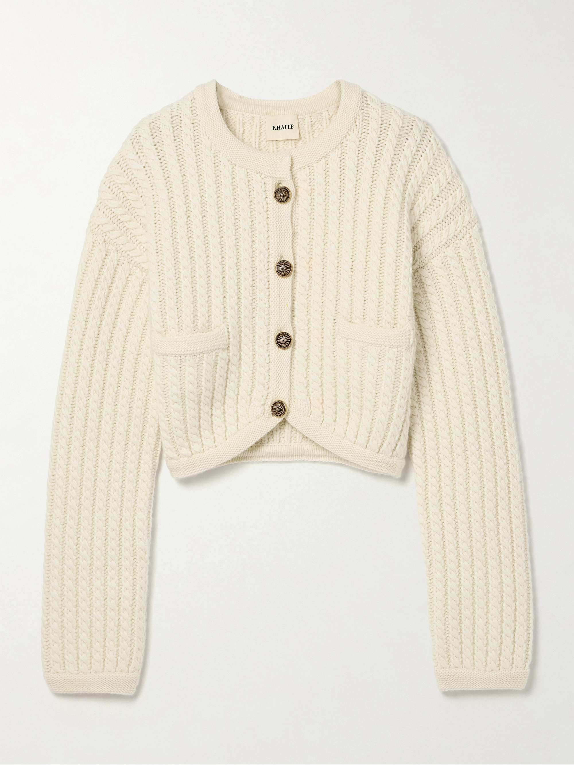 Balser cable-knit cashmere and mohair-blend cardigan hero visual