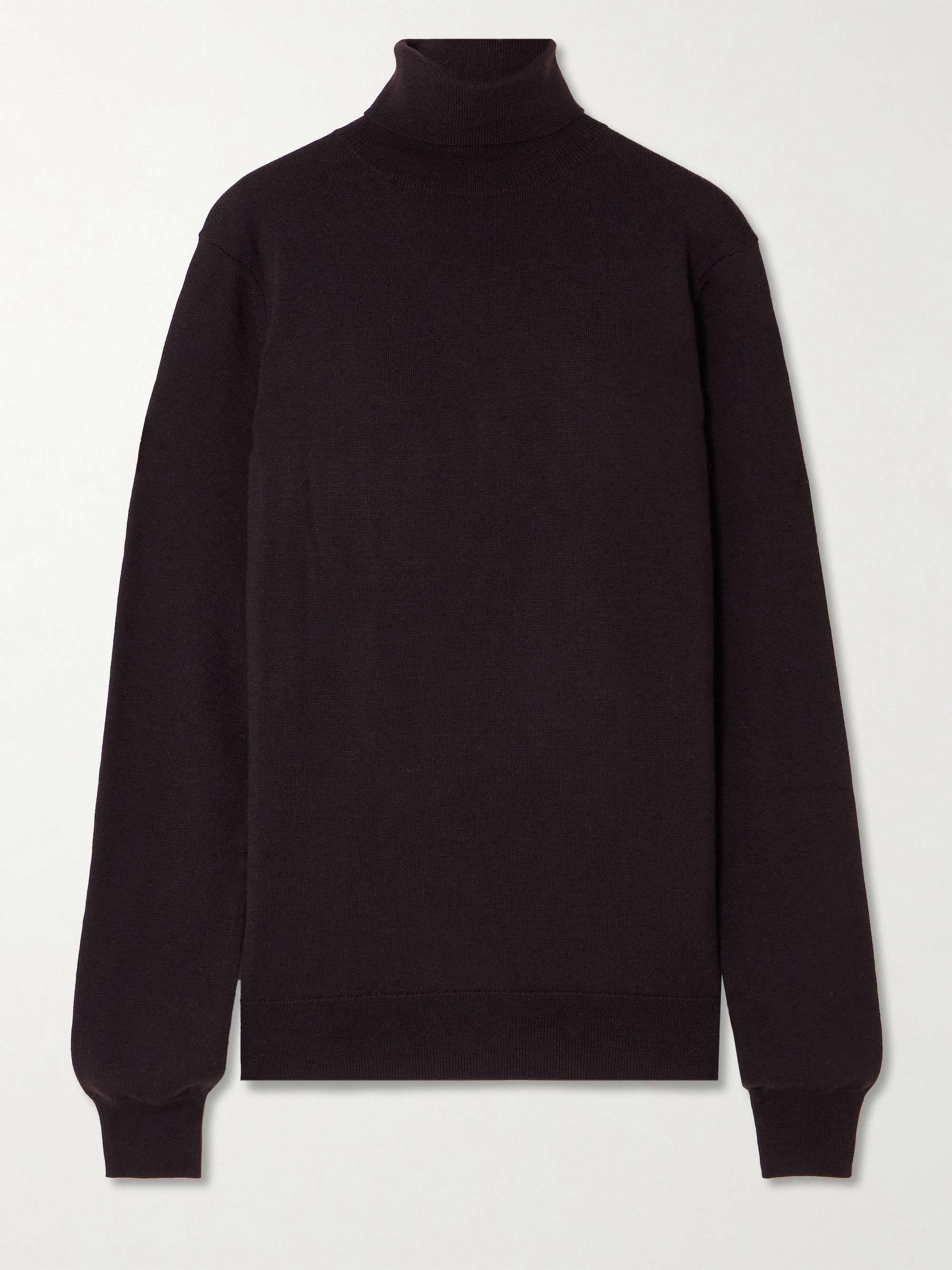 Eve merino wool turtleneck sweater hero visual