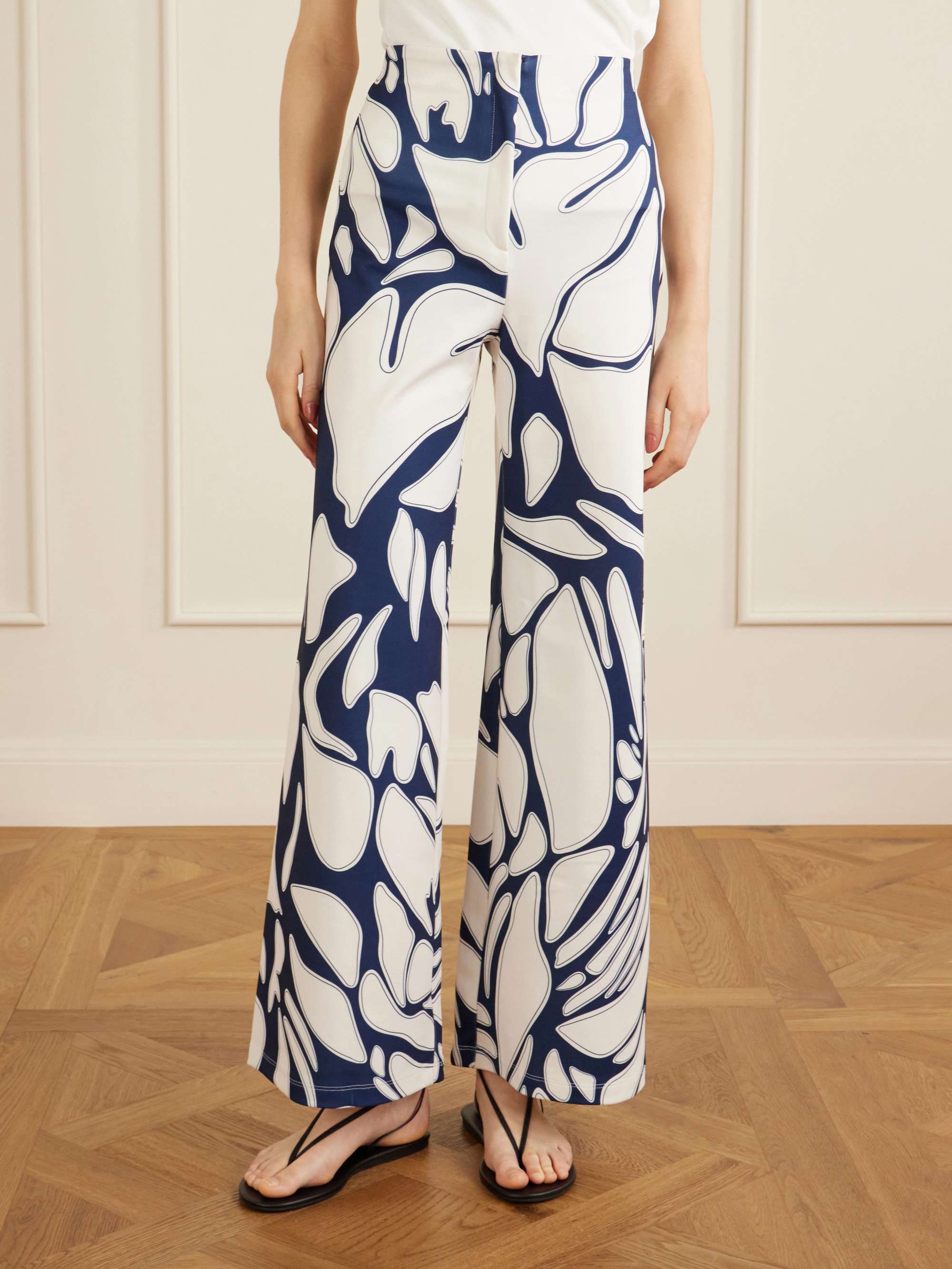 Espejismo printed stretch-scuba wide-leg pants view