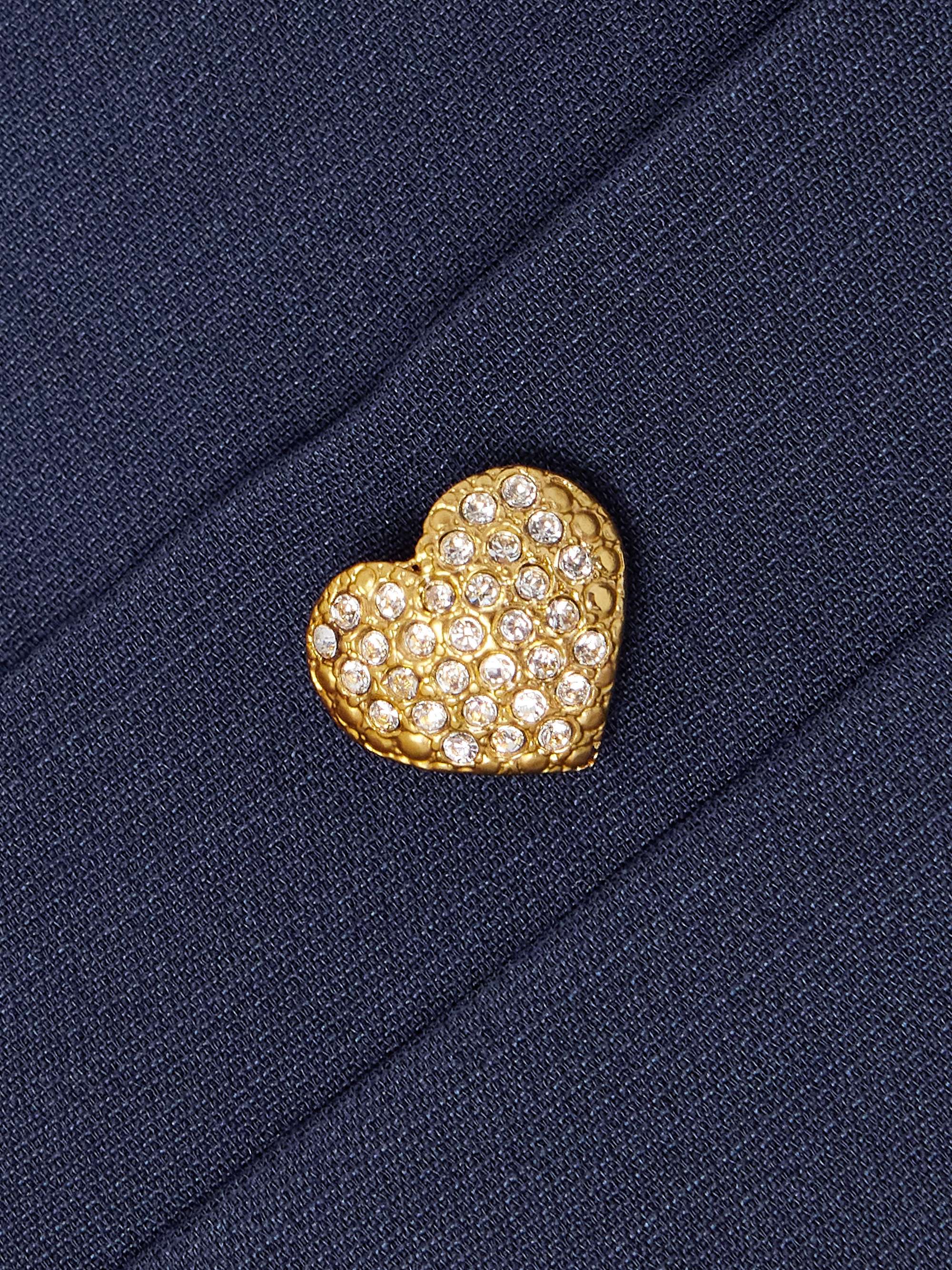 Button-embellished wool and silk-blend mini skirt view