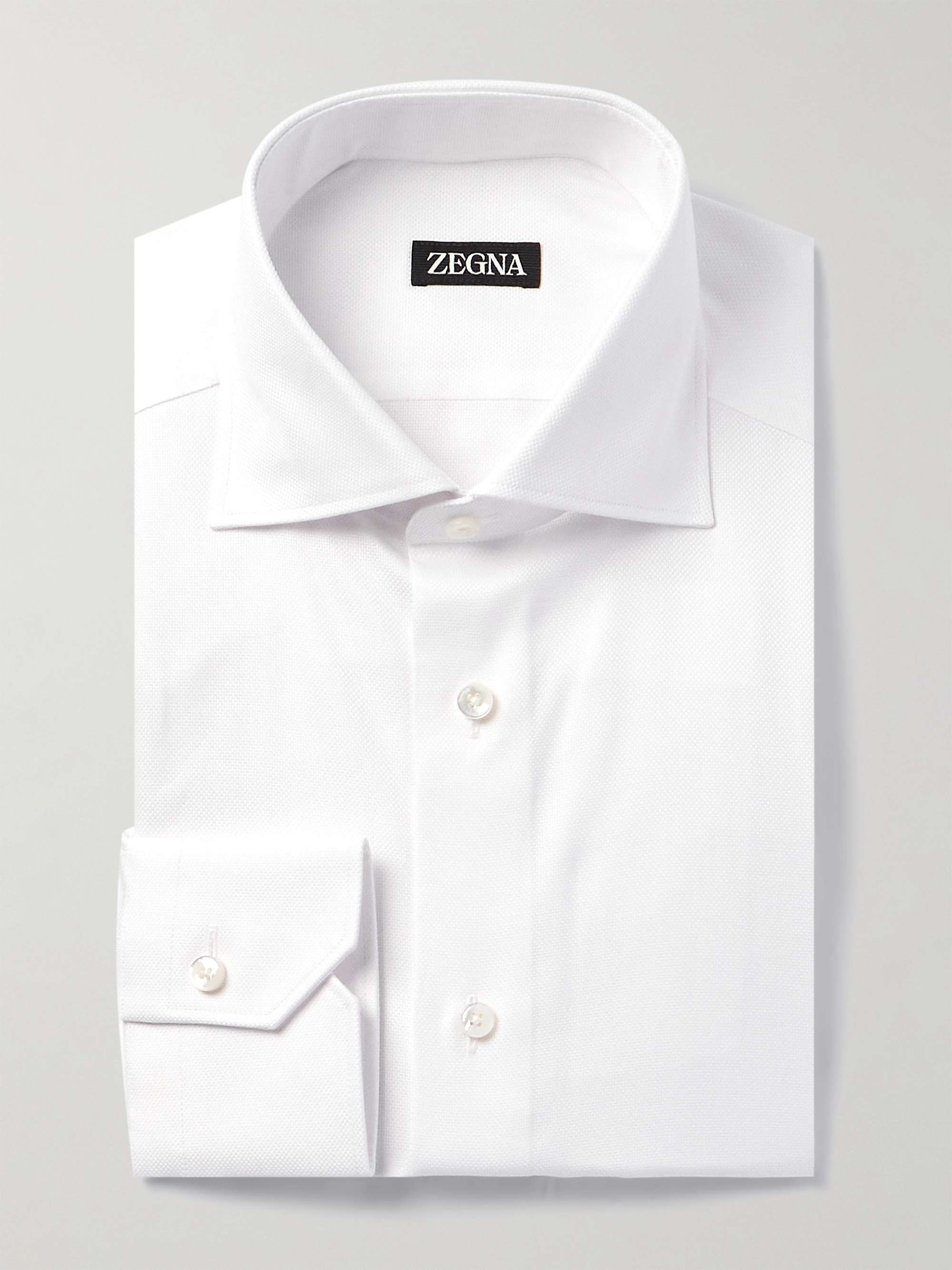 Cutaway-Collar Cotton Oxford Shirt hero visual