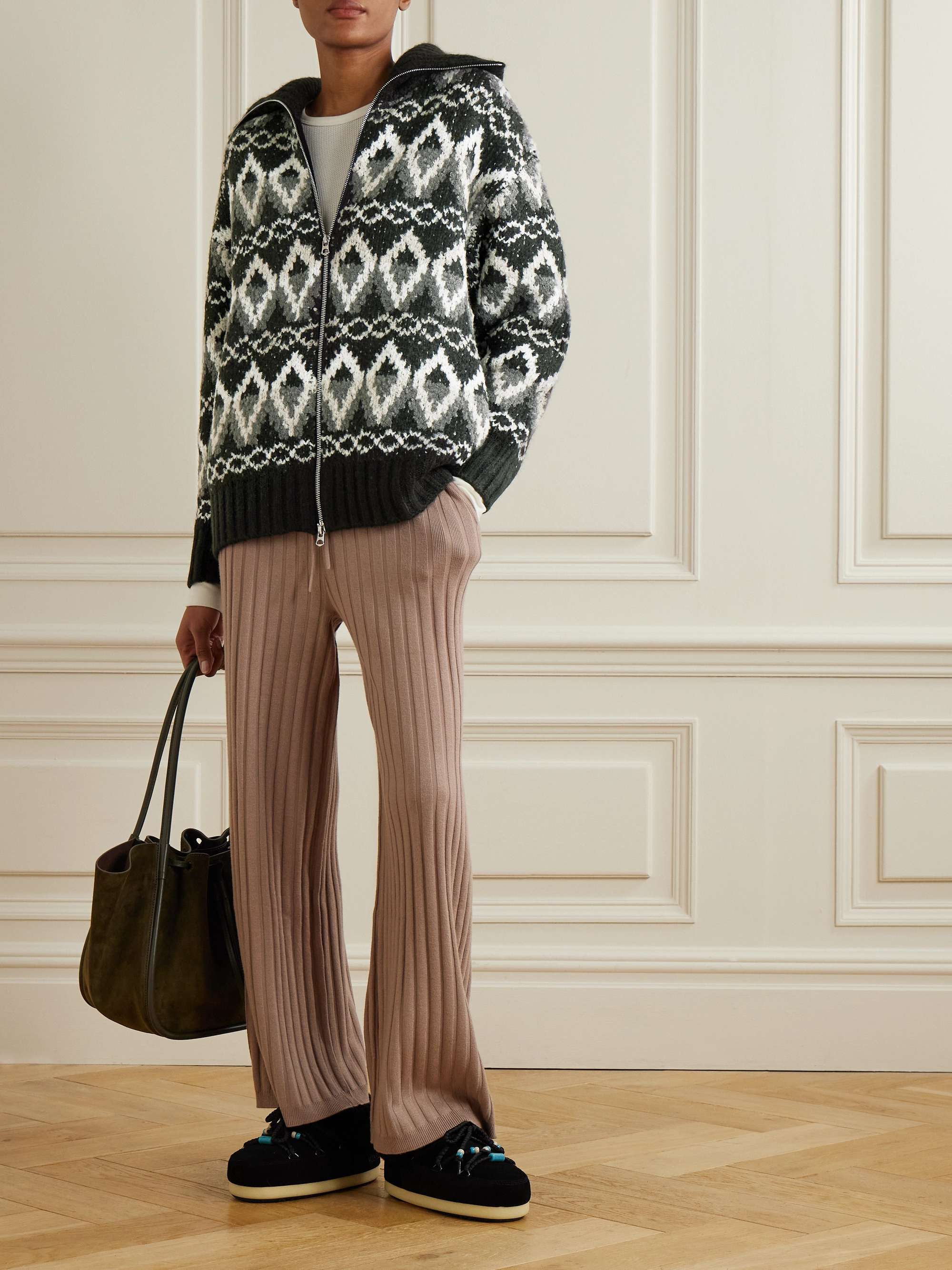 Brooke Fair Isle jacquard-knit jacket view