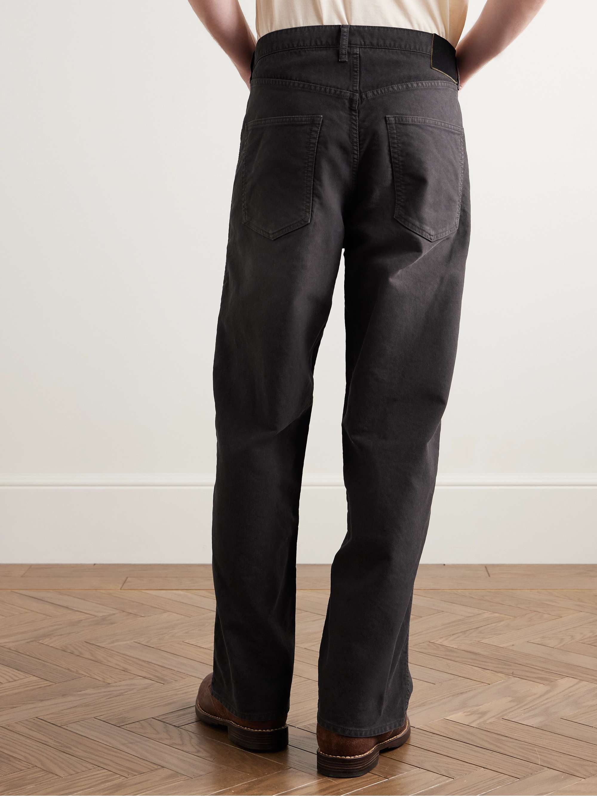 Fluxus 01 Slim-Fit Straight-Leg Garment-Dyed Cotton Trousers view