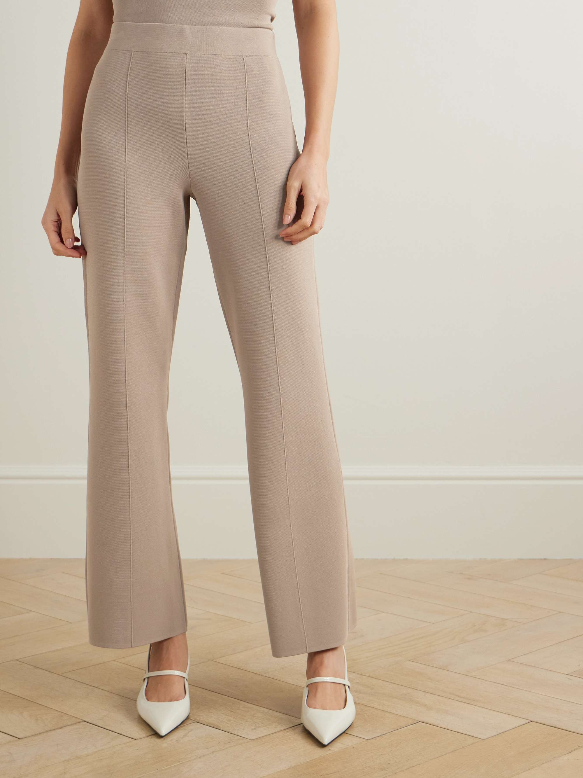 Milano stretch-knit flared pants view