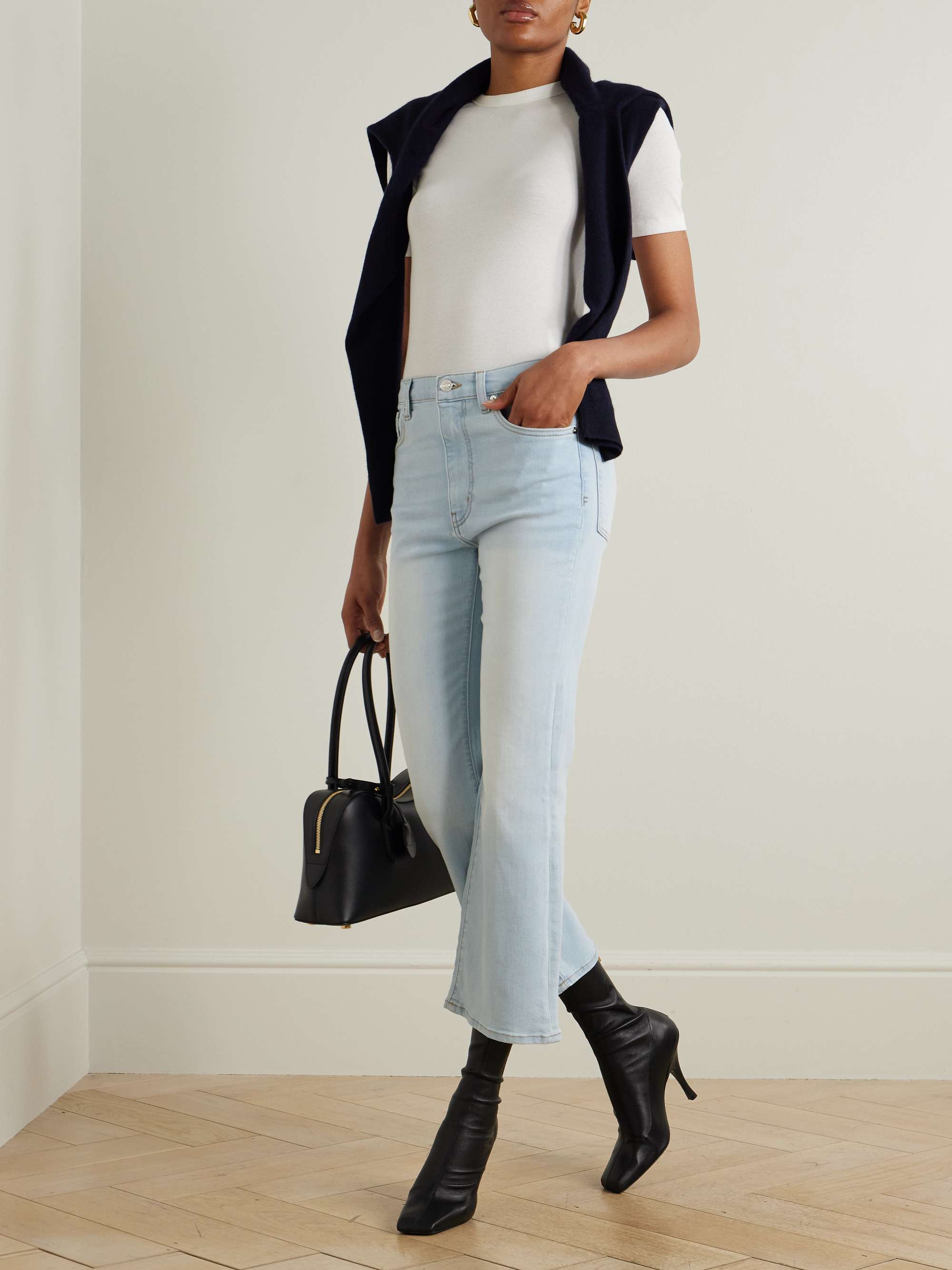 Reboot Crop stretch high-rise bootcut jeans view