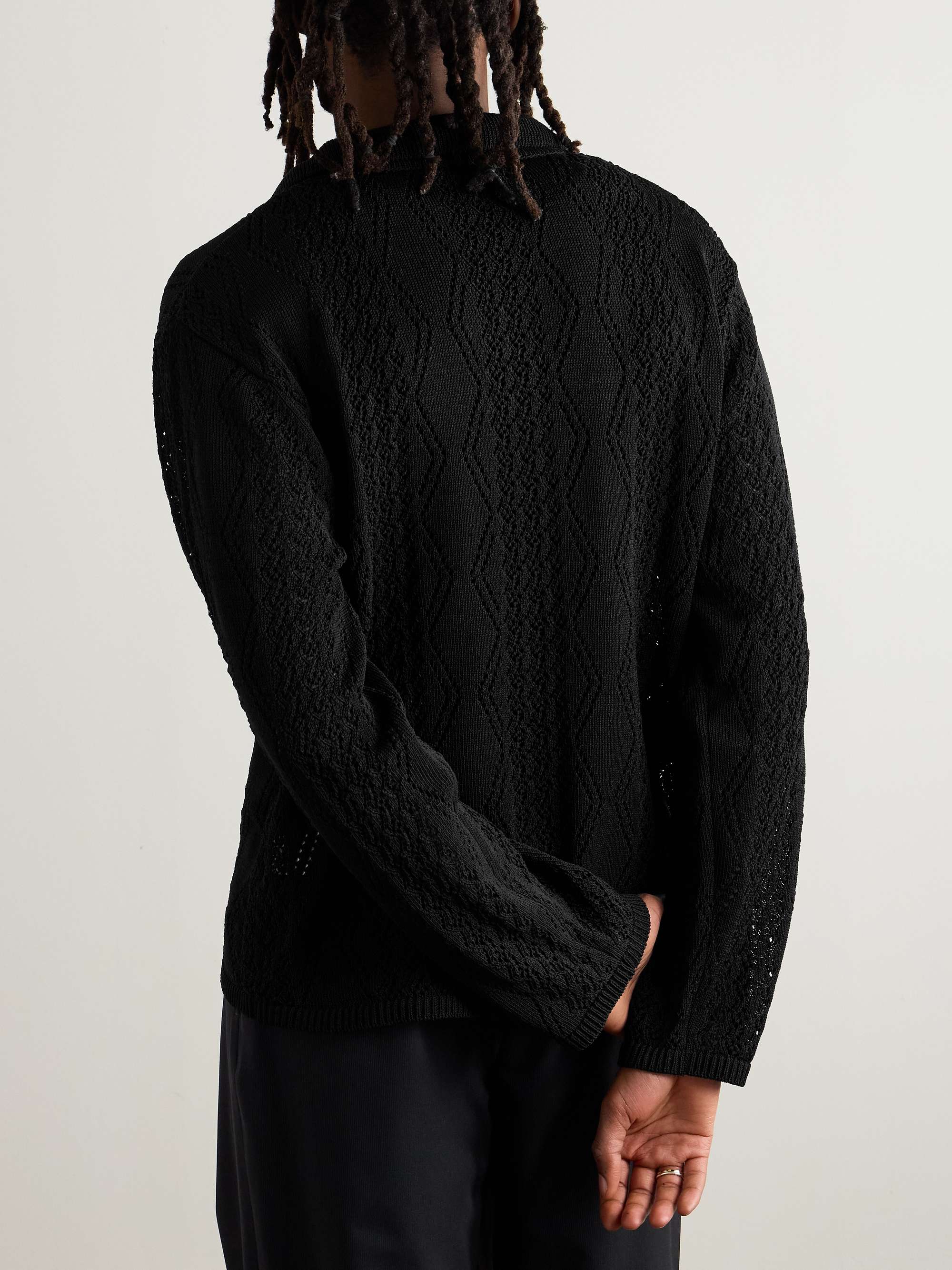 Crocheted Zip-Up Cardigan view