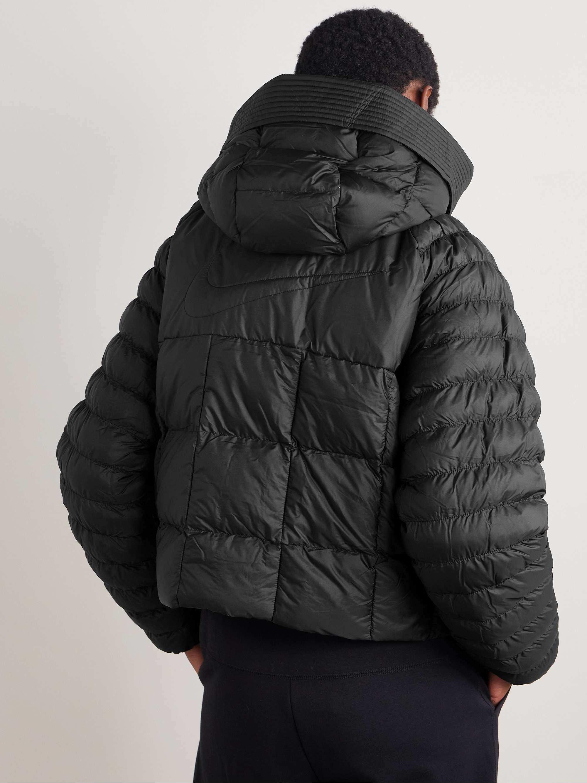 Cropped hooded quilted Therma-FIT jacket view