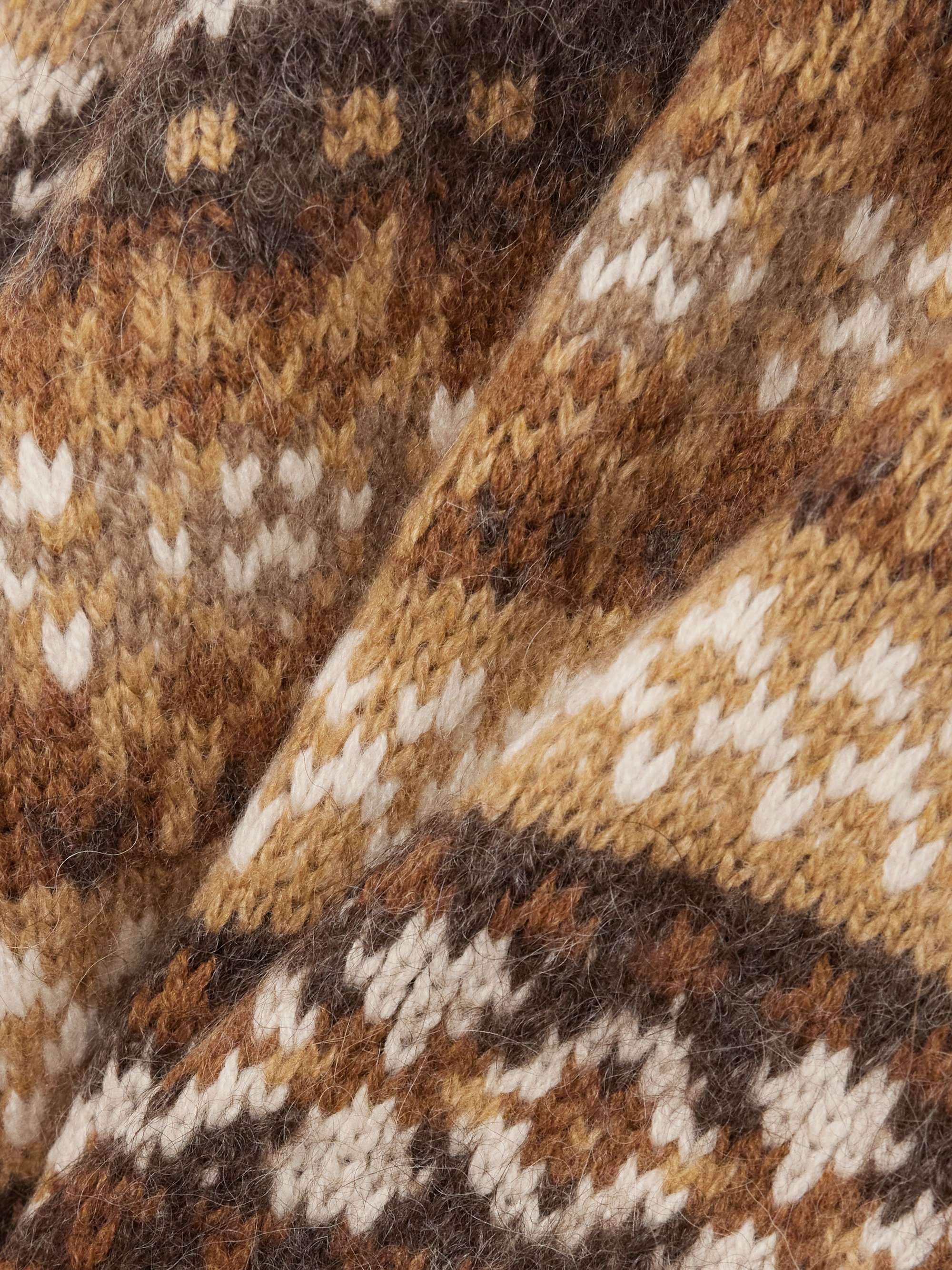 Scopello striped cashmere, alpaca and wool-blend jacquard turtleneck sweater view