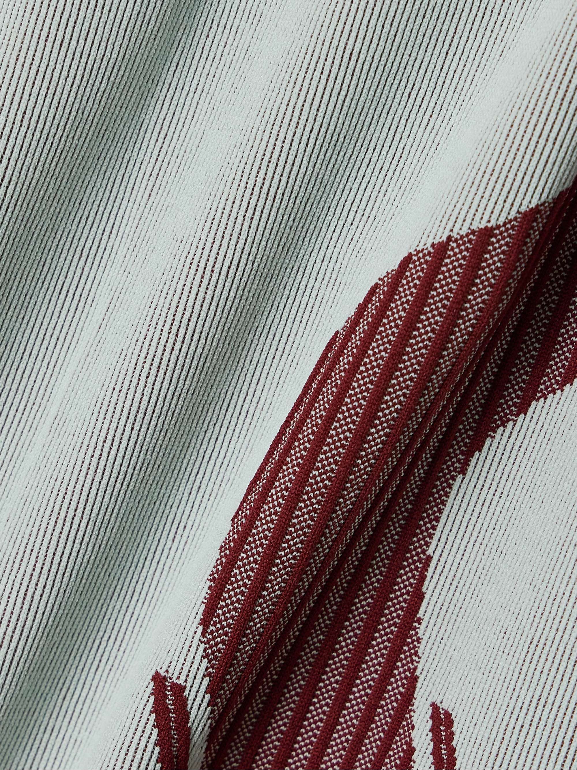 TrueNature ribbed stretch recycled jacquard-knit leggings view