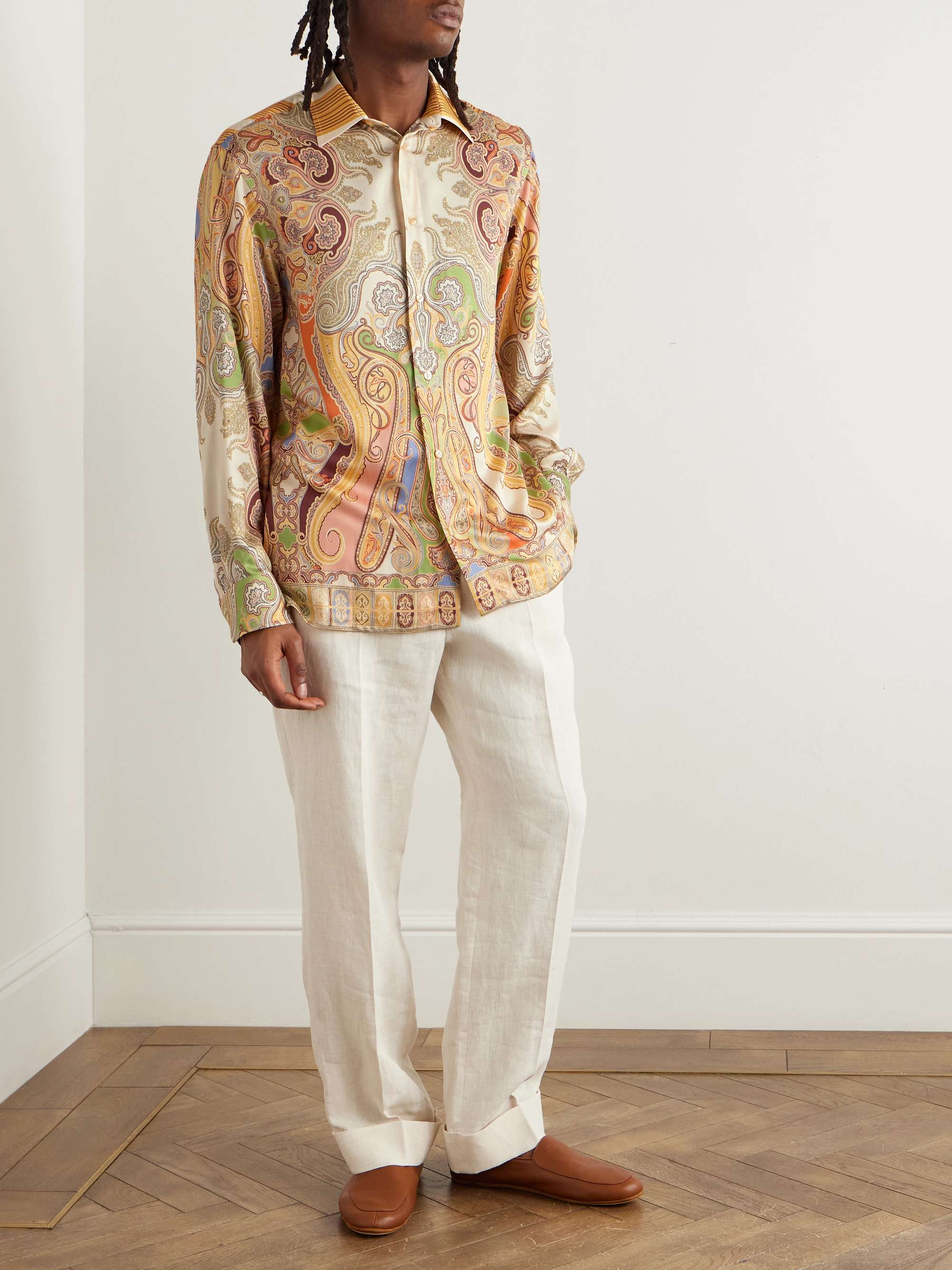 Printed Satin Shirt view