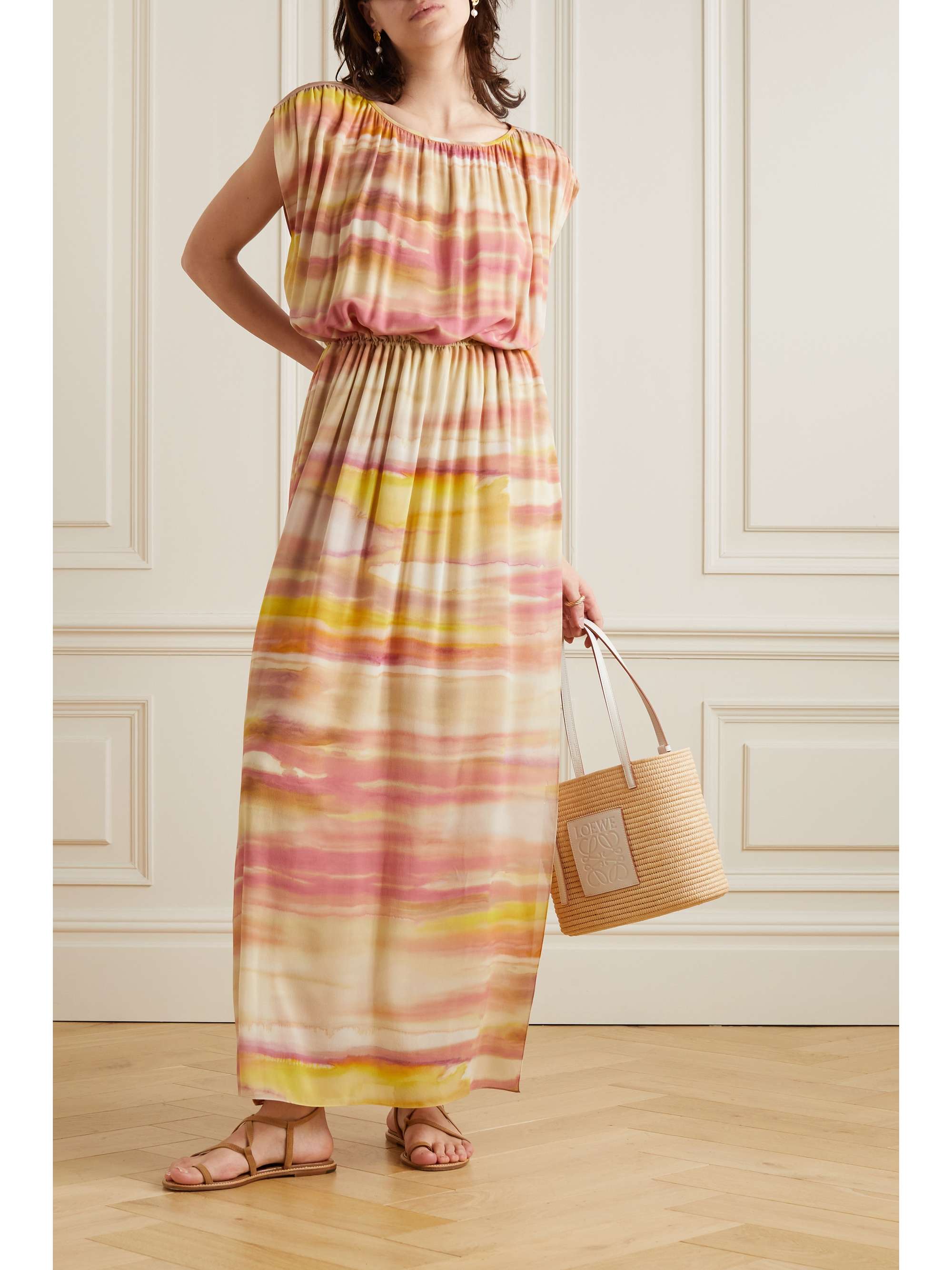Edwina printed silk-crepe maxi dress view