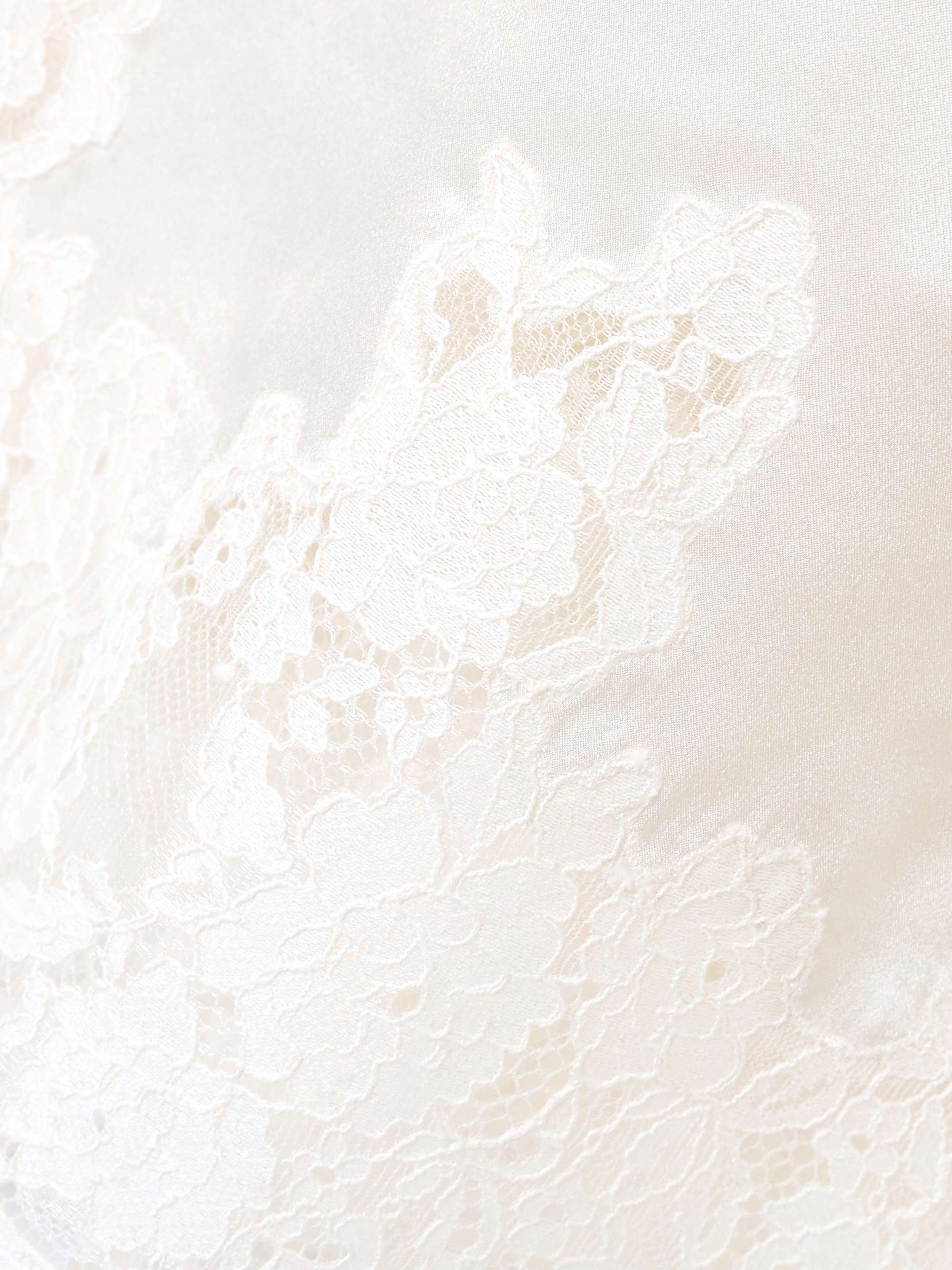 Valeria scalloped lace-trimmed silk-satin mini dress view