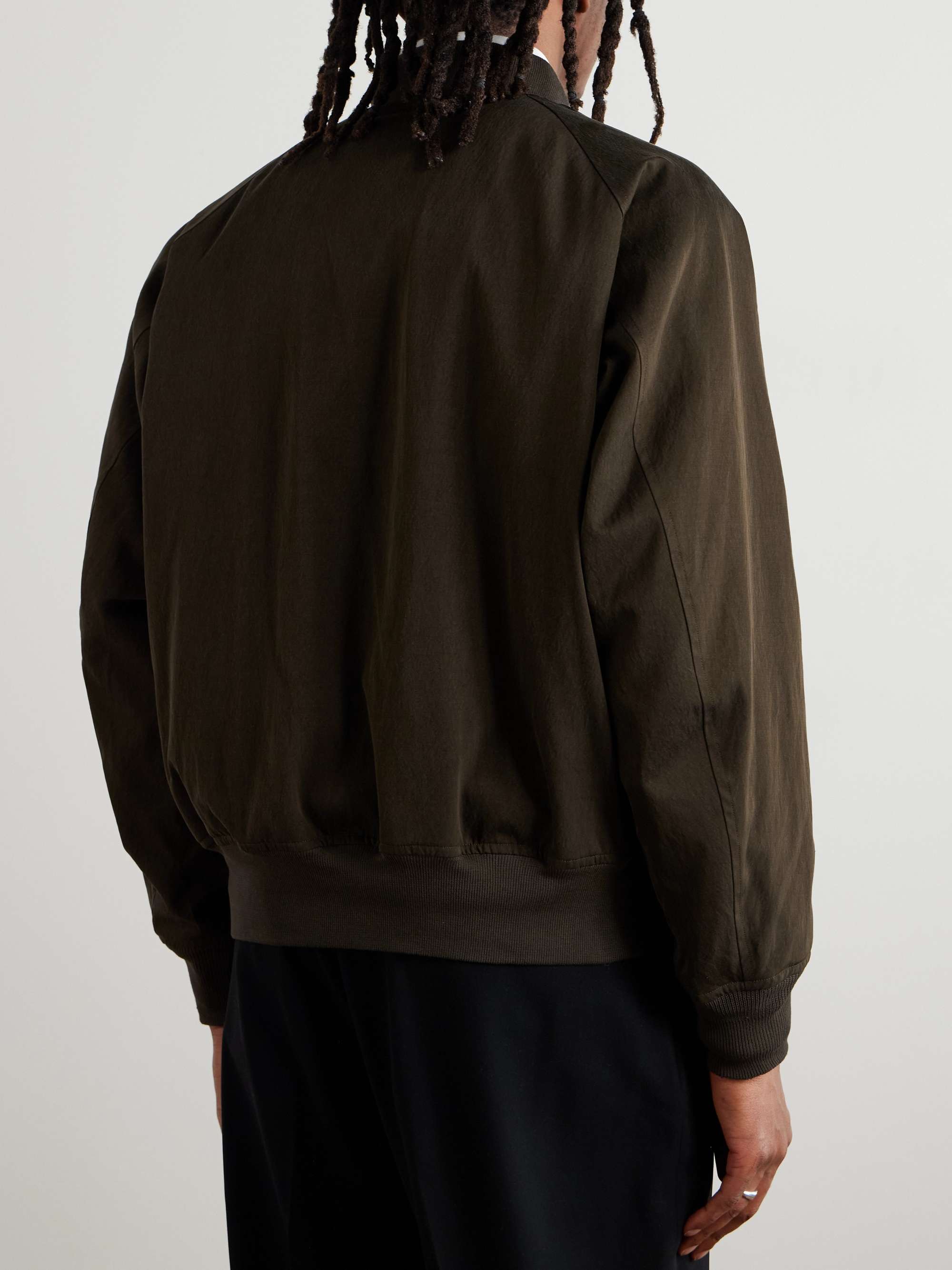 Silk and Cotton-Blend Bomber Jacket view