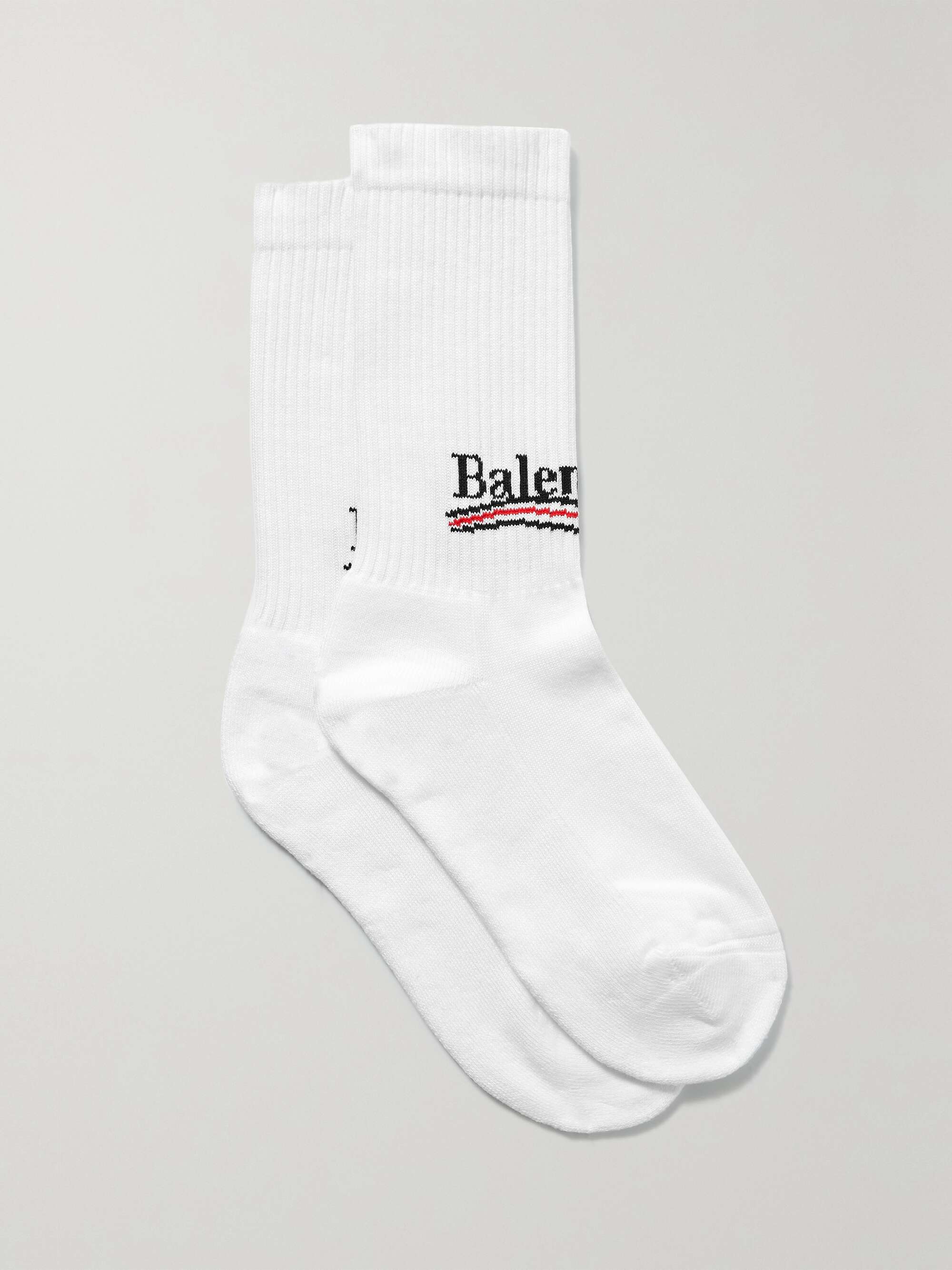 Cotton-blend jacquard socks hero visual