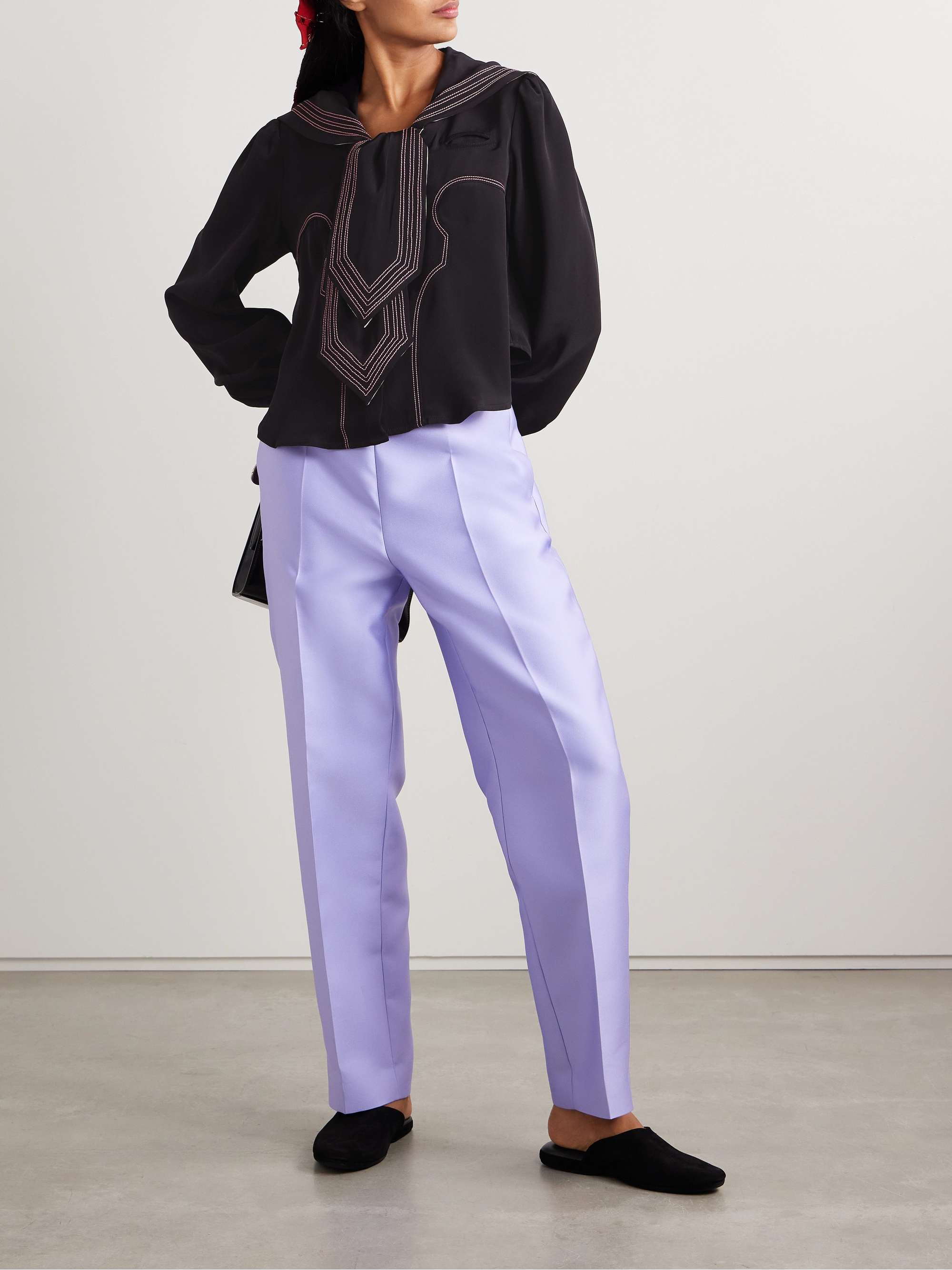 Seafarer tie-neck silk shirt view