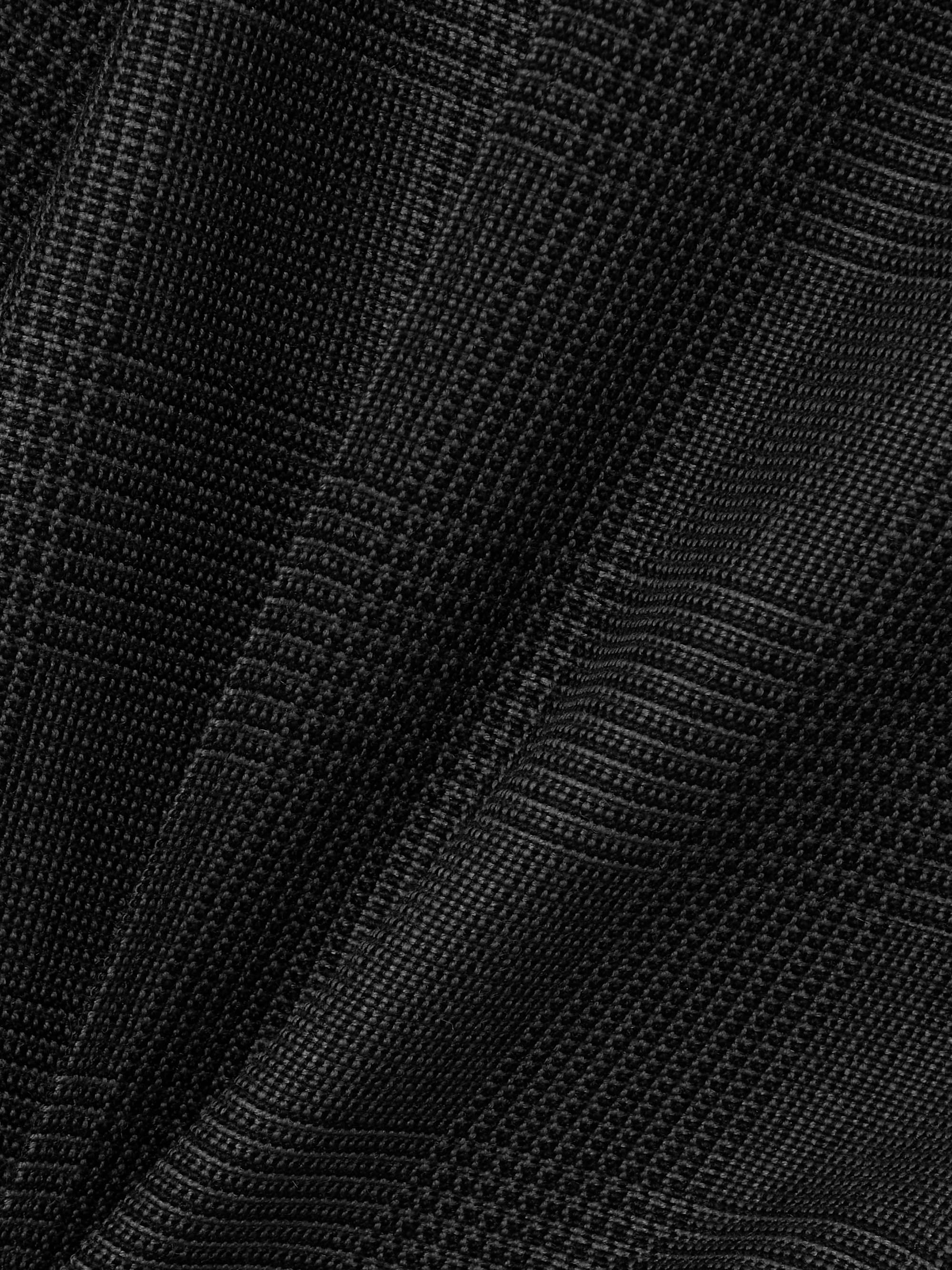 Princed of Wales checked wool and mohair-blend shirt view
