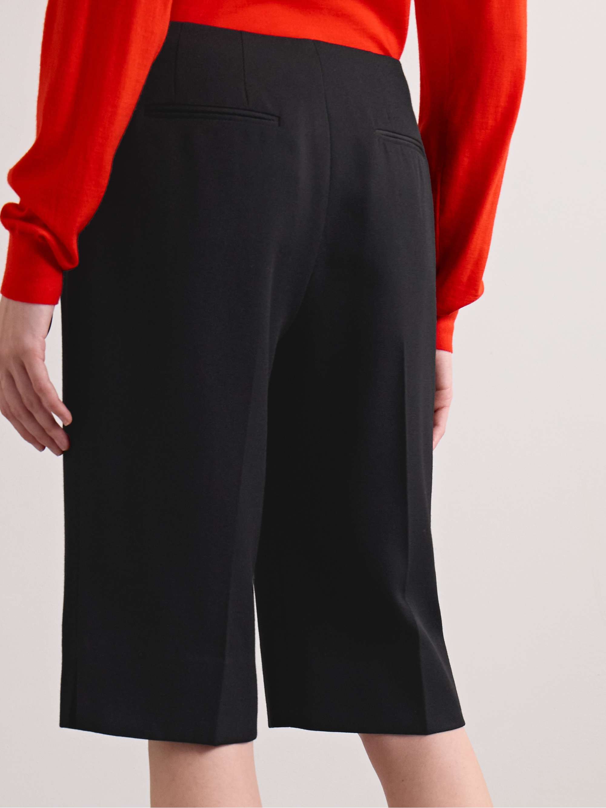 Adelie cropped wool and silk-blend crepe straight-leg pants view
