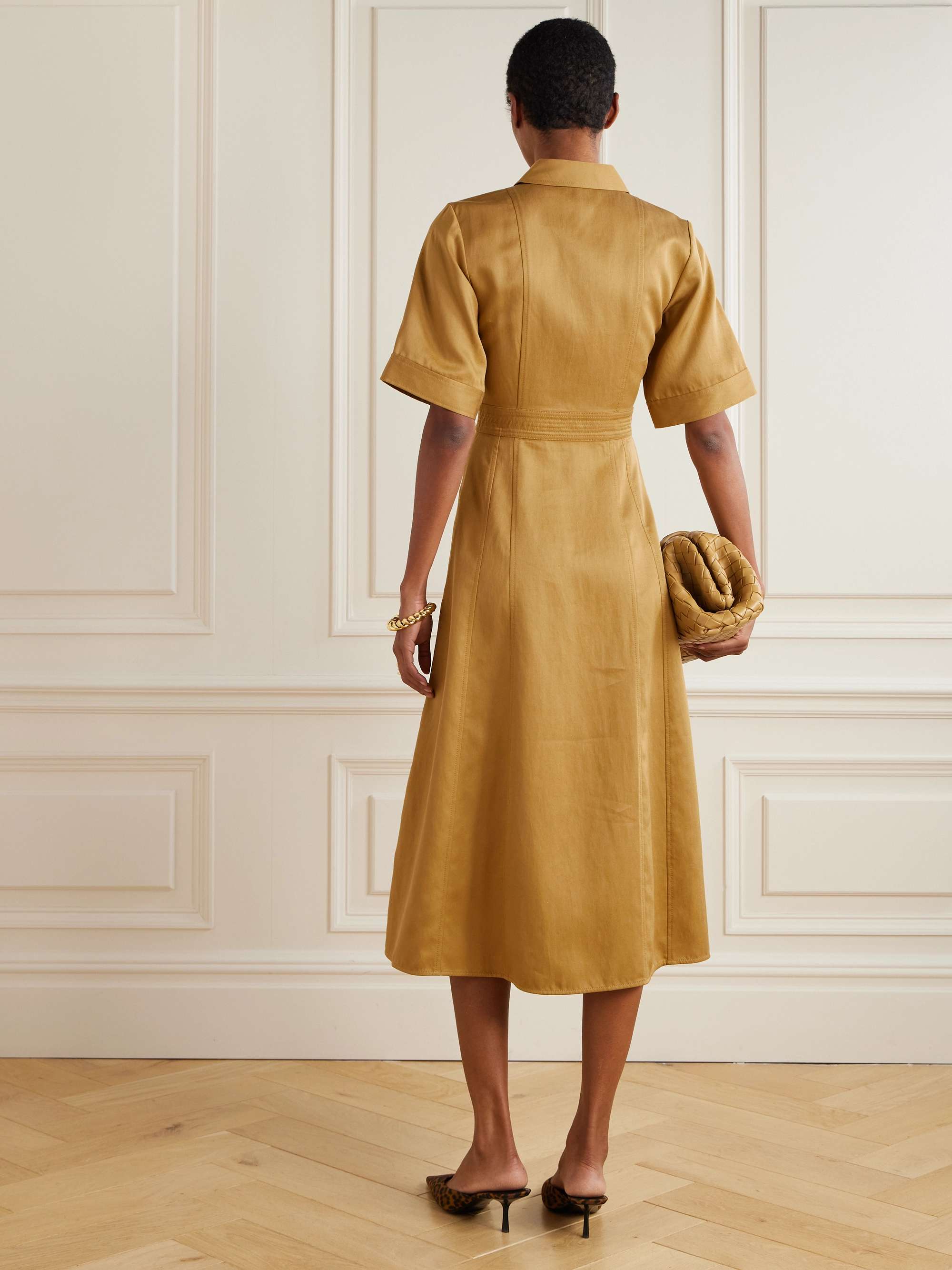 Vallis Lyocell-blend twill midi shirt dress view