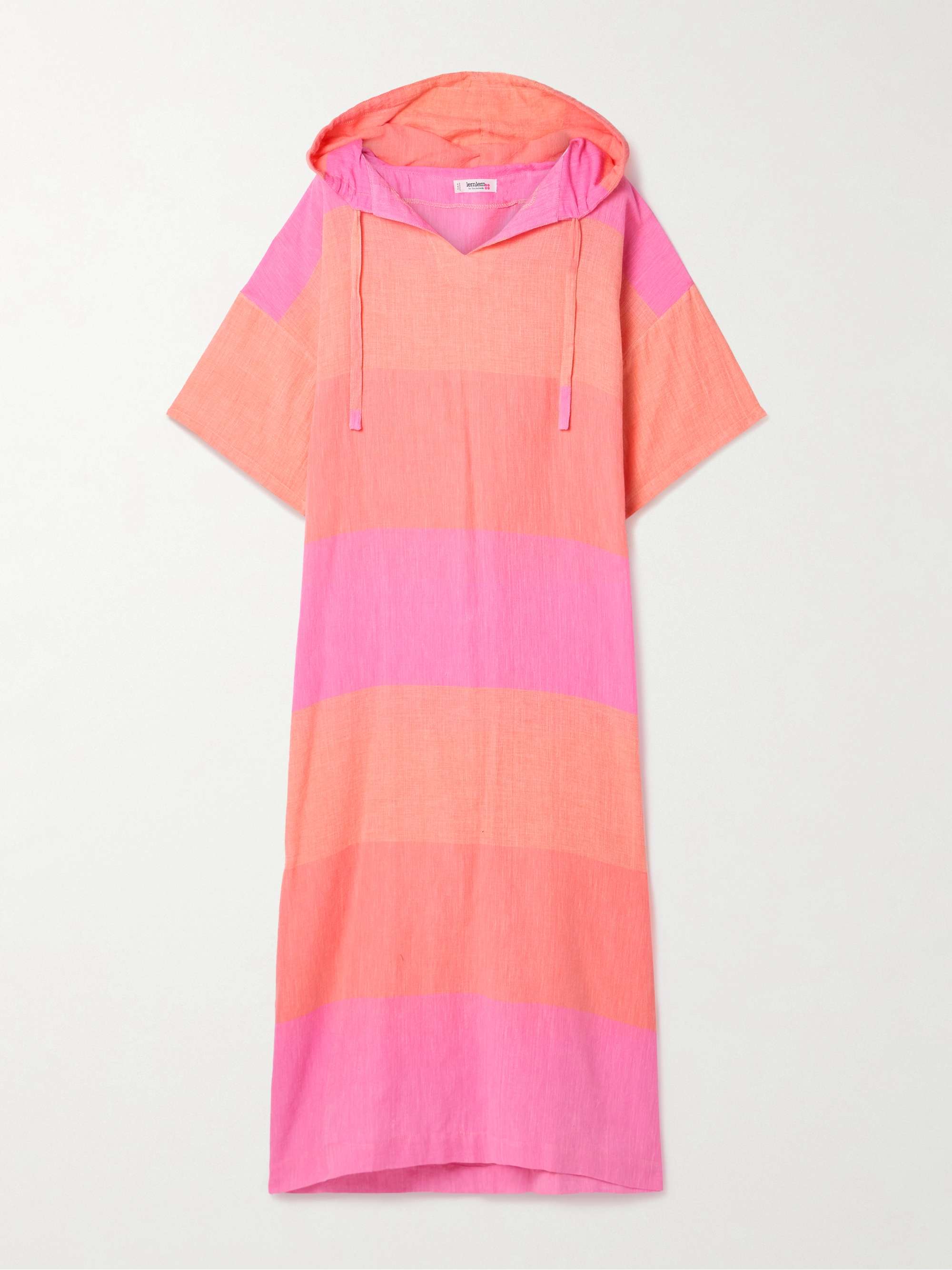 Beritu hooded striped cotton coverup hero visual