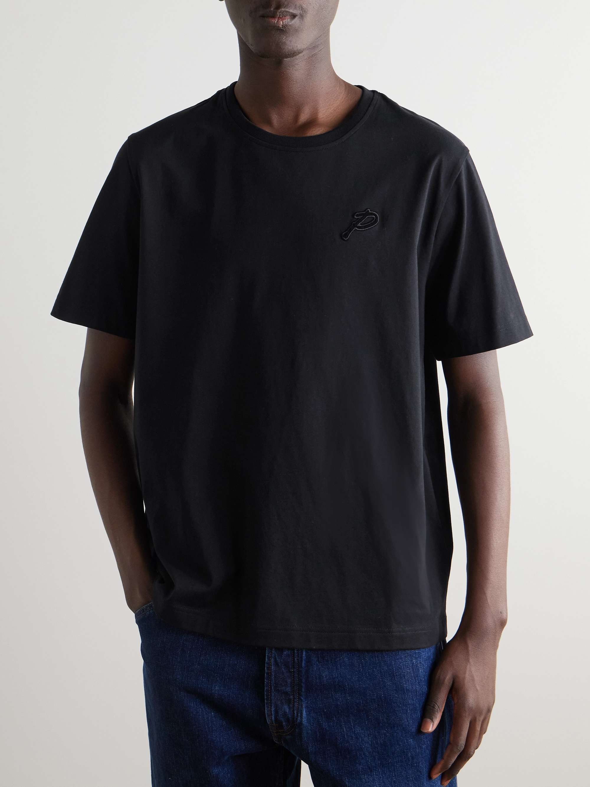 Collegiate Logo-Appliquéd Cotton-Jersey T-Shirt view
