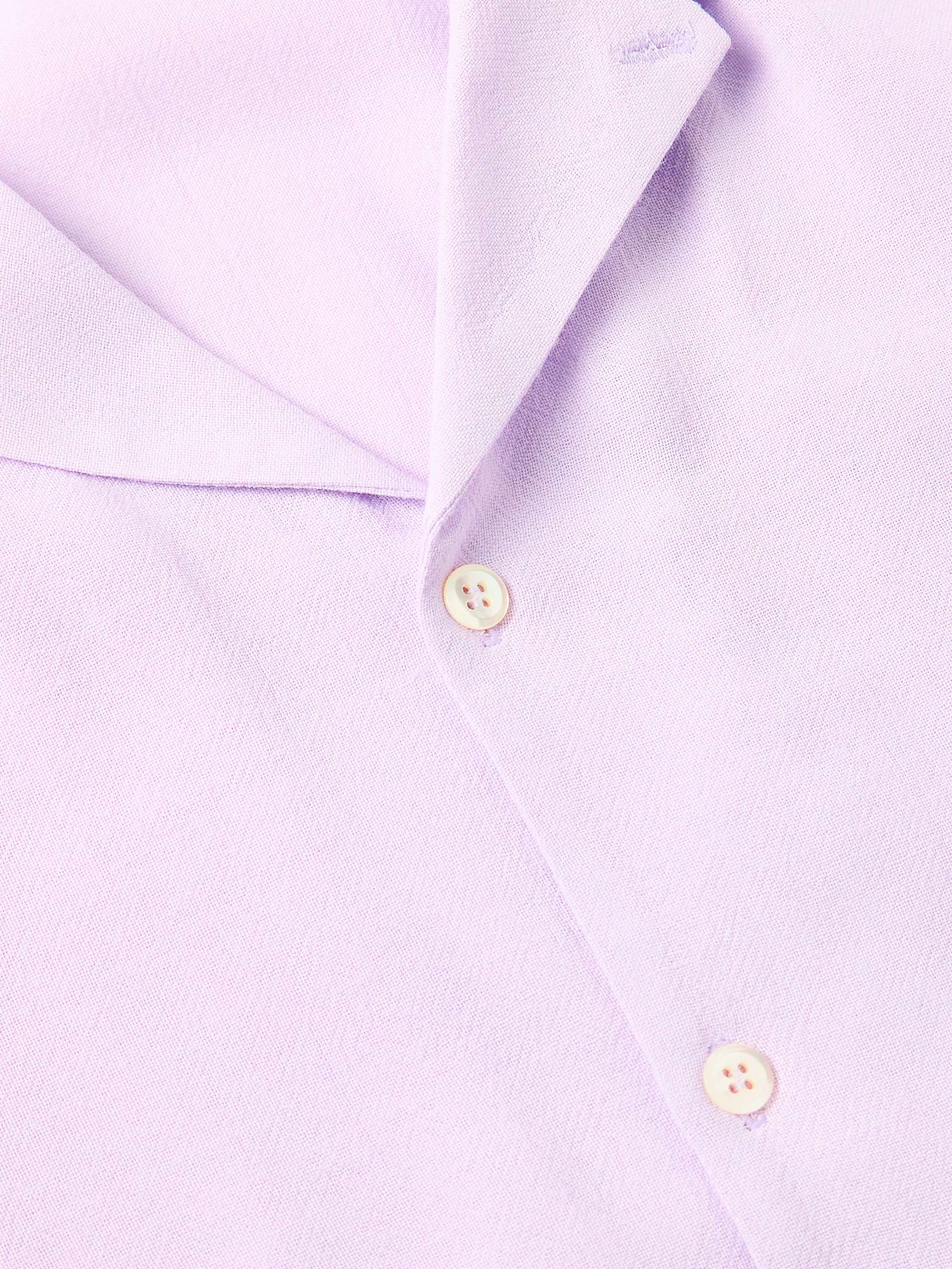Noam Convertible-Collar Voile Shirt view