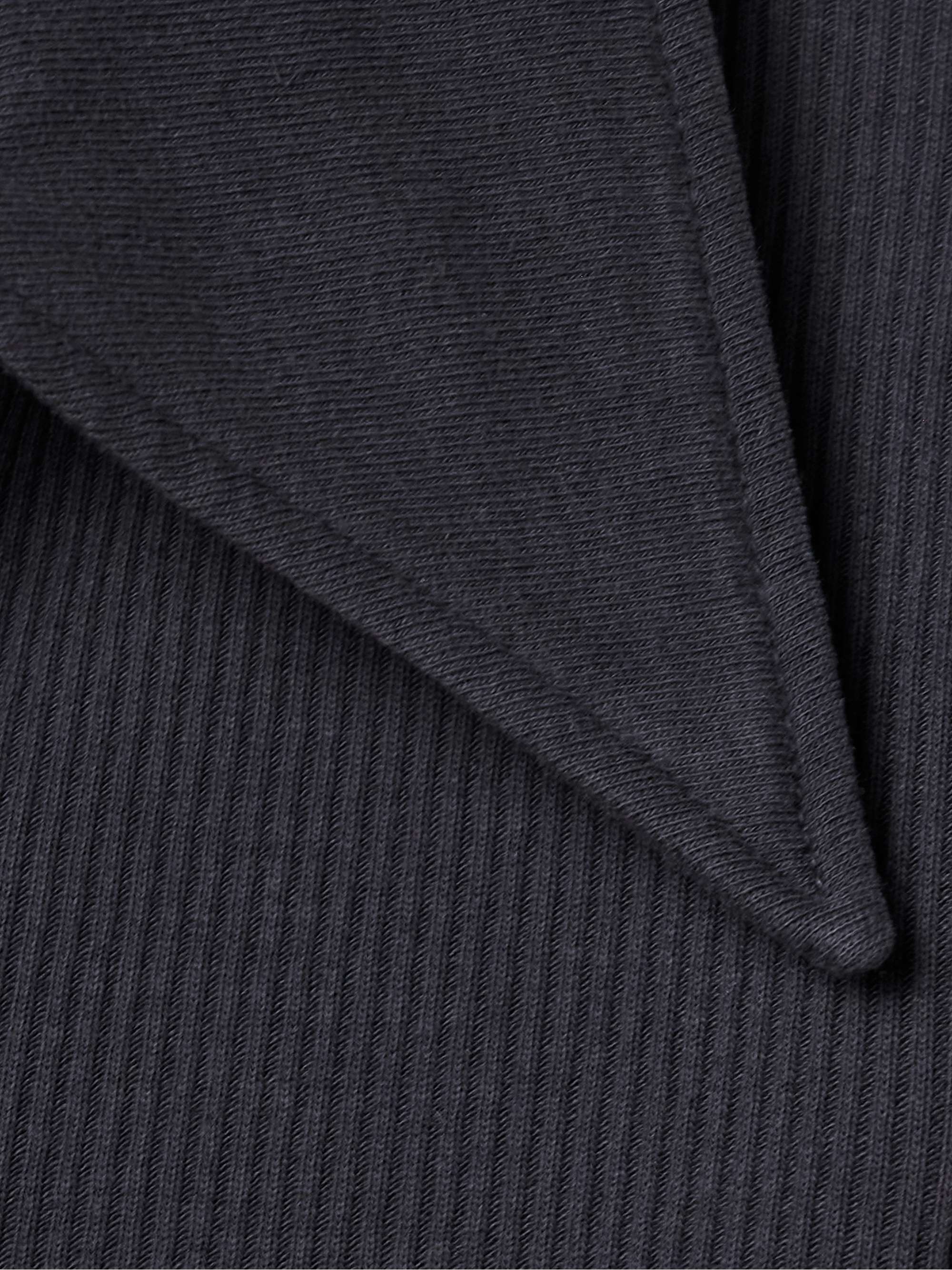 Gila ribbed stretch organic cotton and Lyocell-blend jersey polo top view