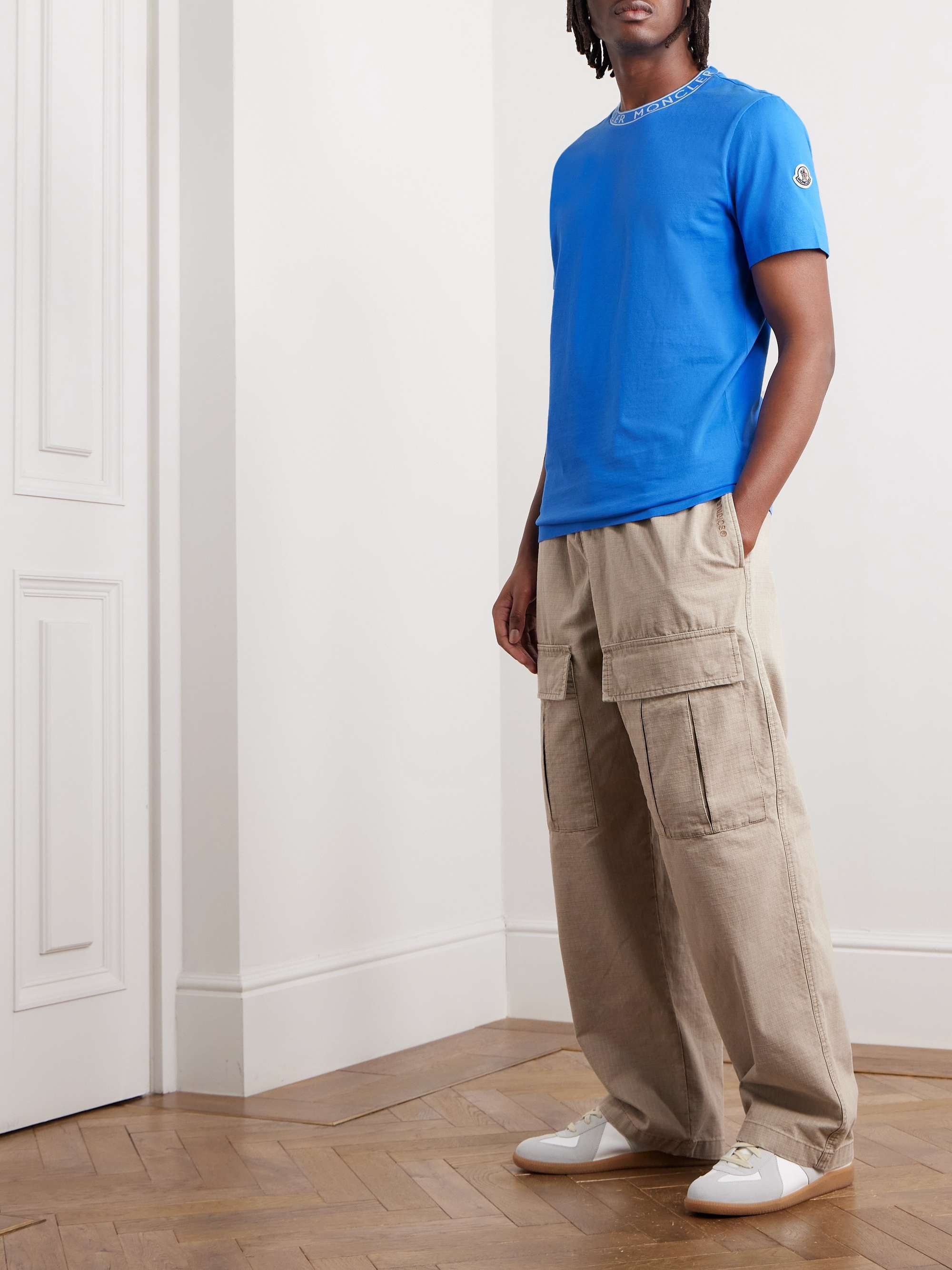 Slim-Fit Logo-Detailed Cotton-Jersey T-Shirt view