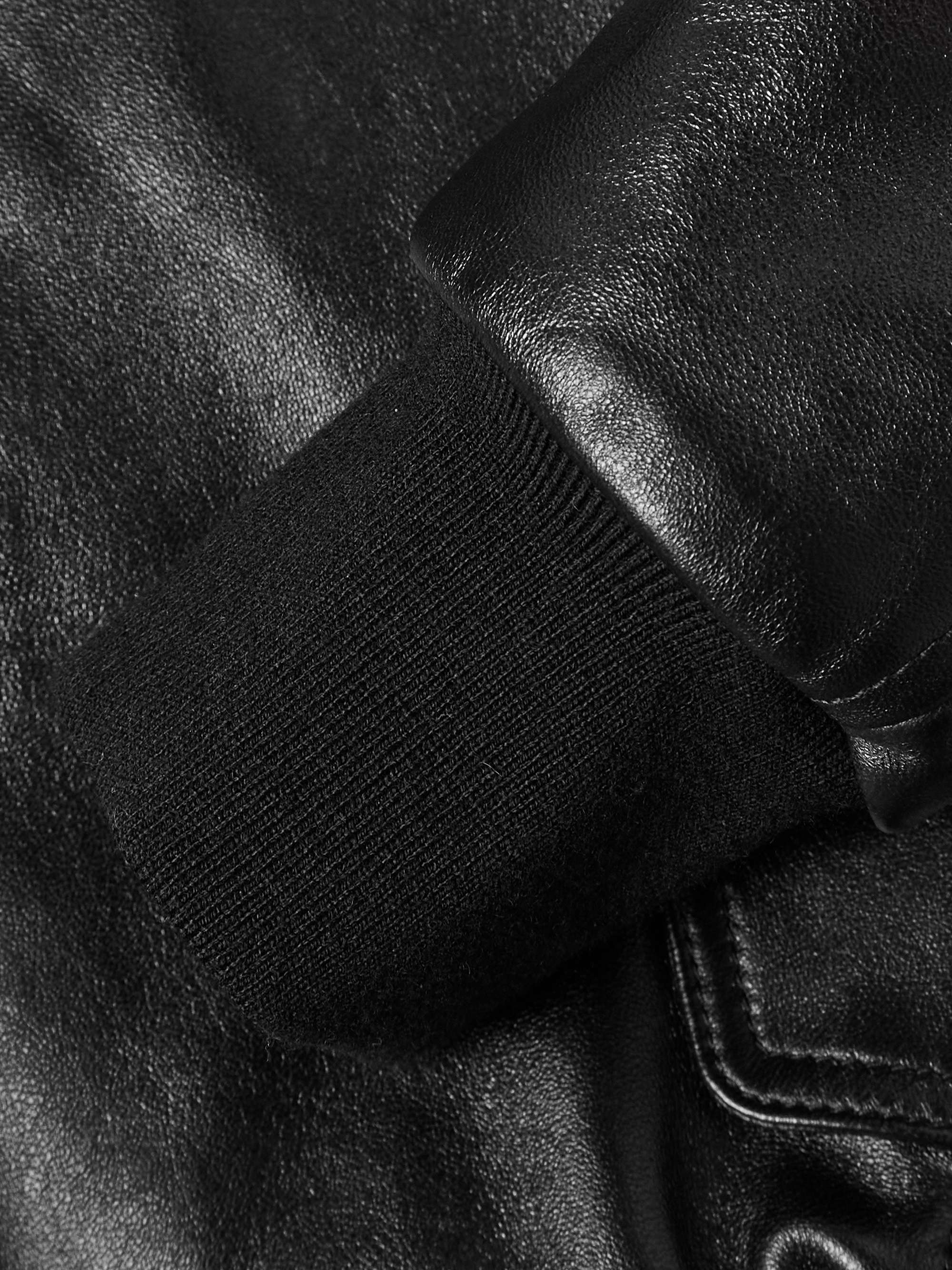 Shearling-Lined Leather Jacket view