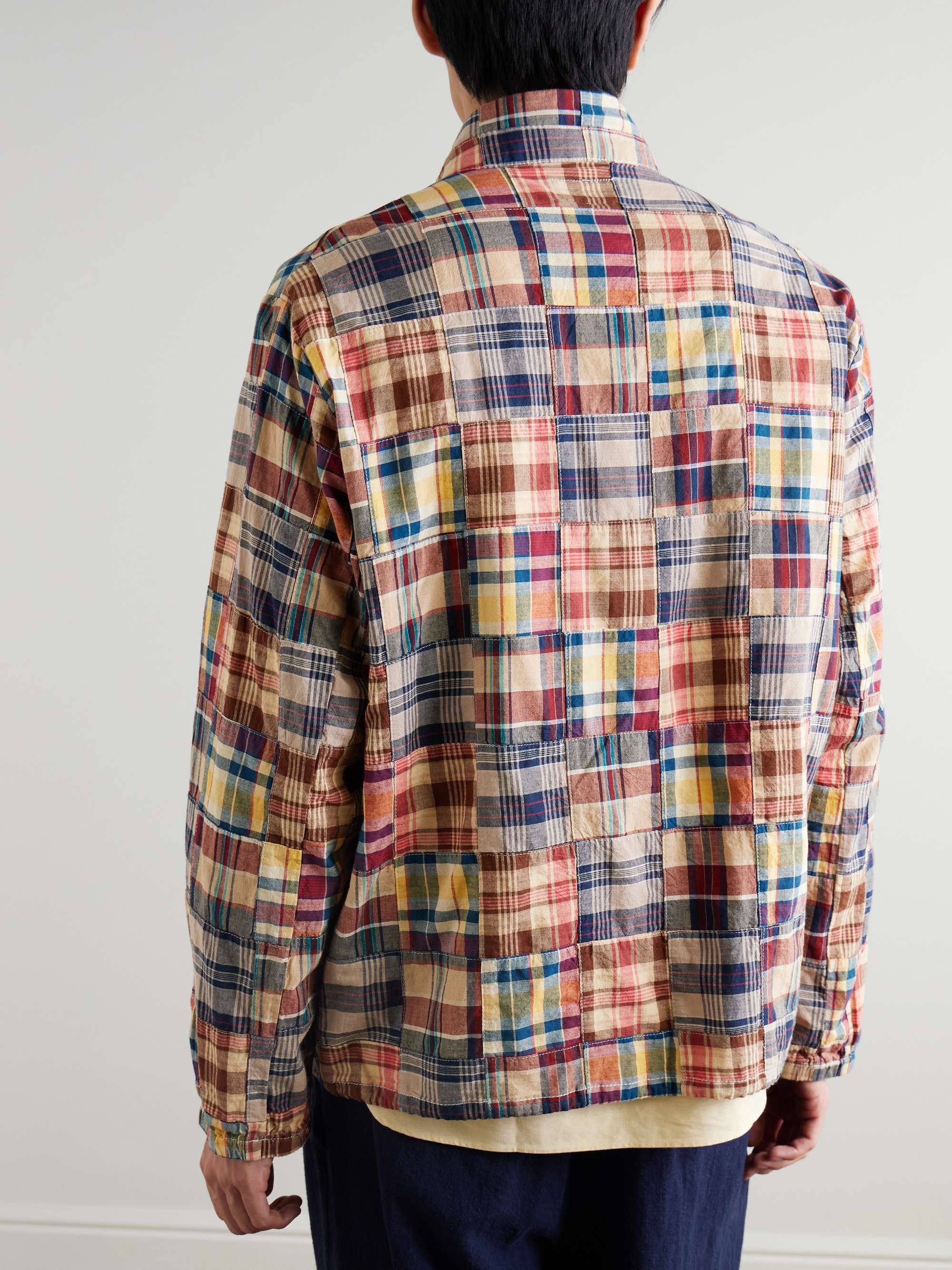 Swing Checked Patchwork Cotton-Madras Jacket view